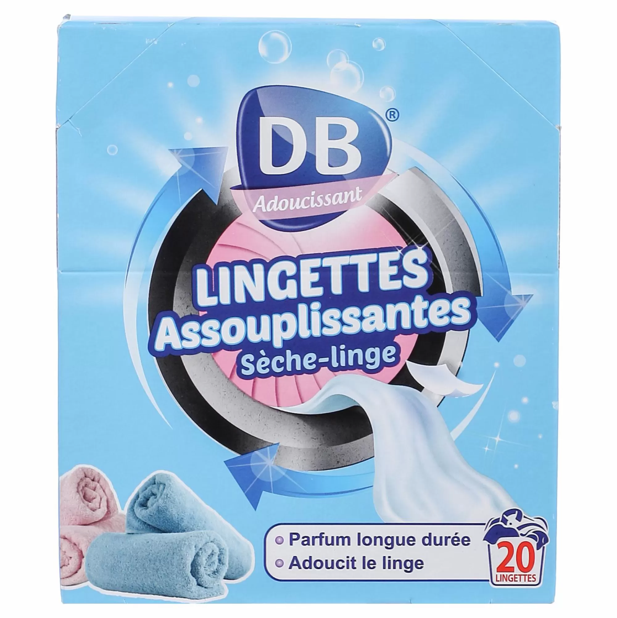 DB Entretien Du Linge<20 lingettes assouplissantes sèche-linge fraicheur