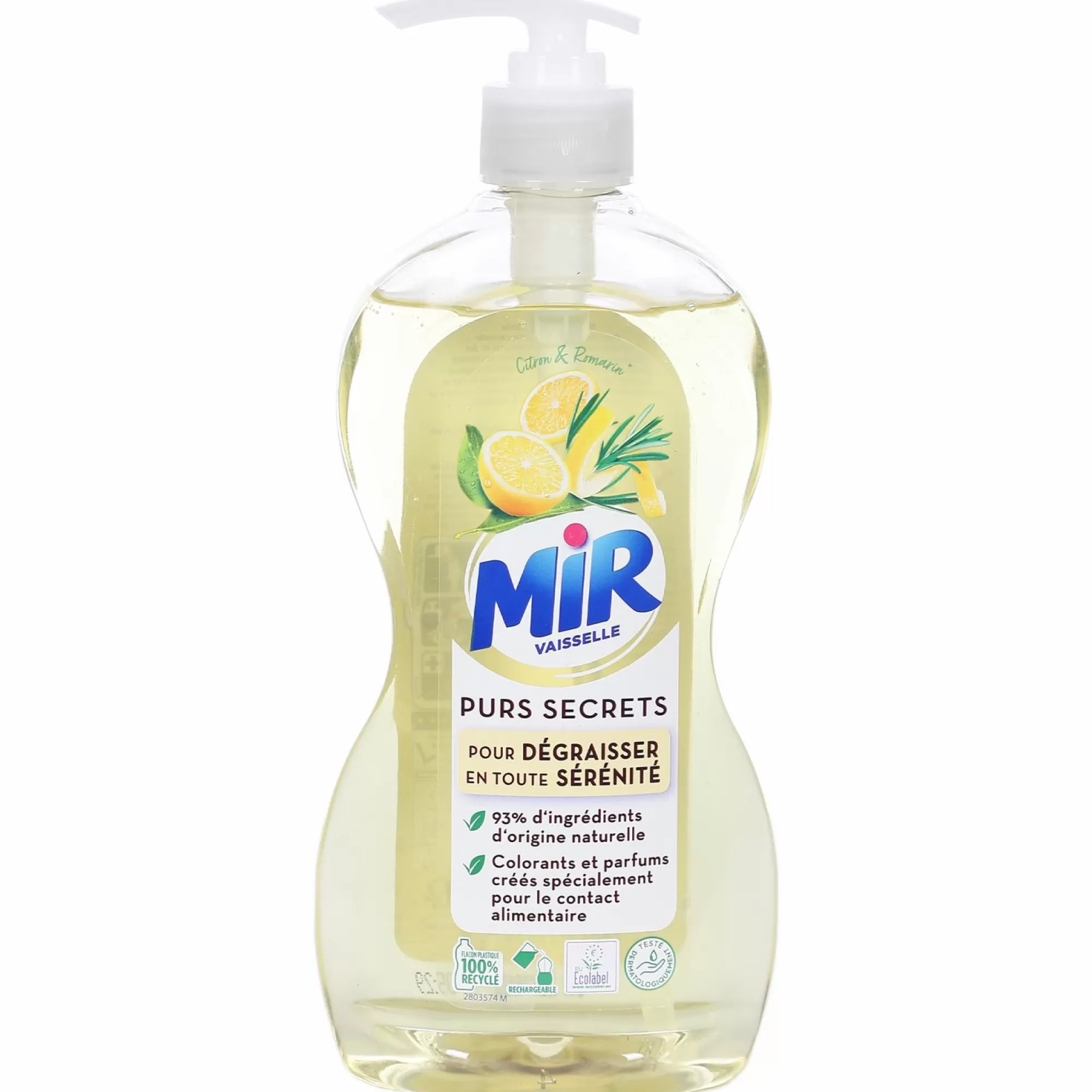 MIR Produits Ménagers<Liquide vaisselle en pompe purs secrets citron et romarin