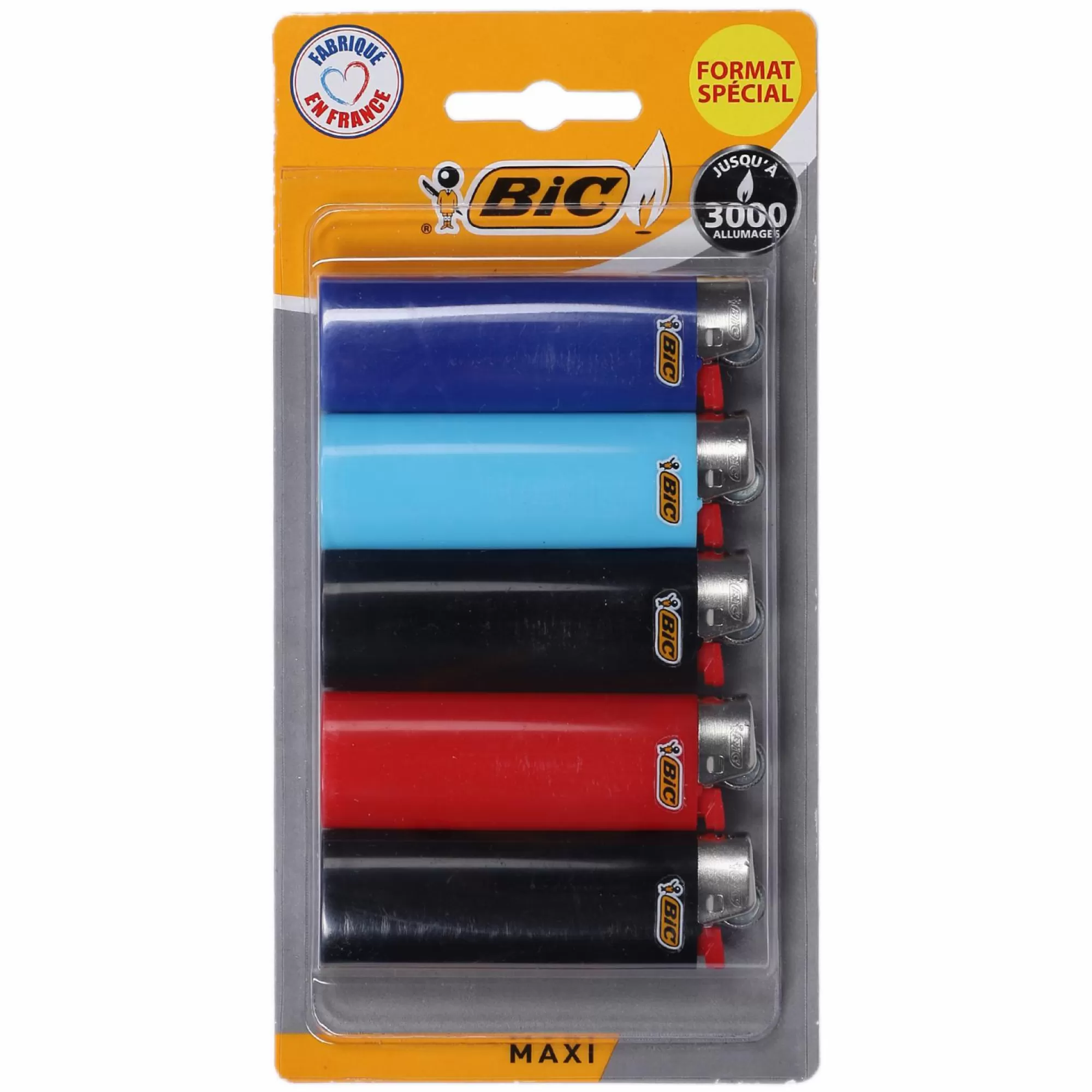 BIC Accessoires Fumeurs<Lot de 4 + 1 maxi briquets