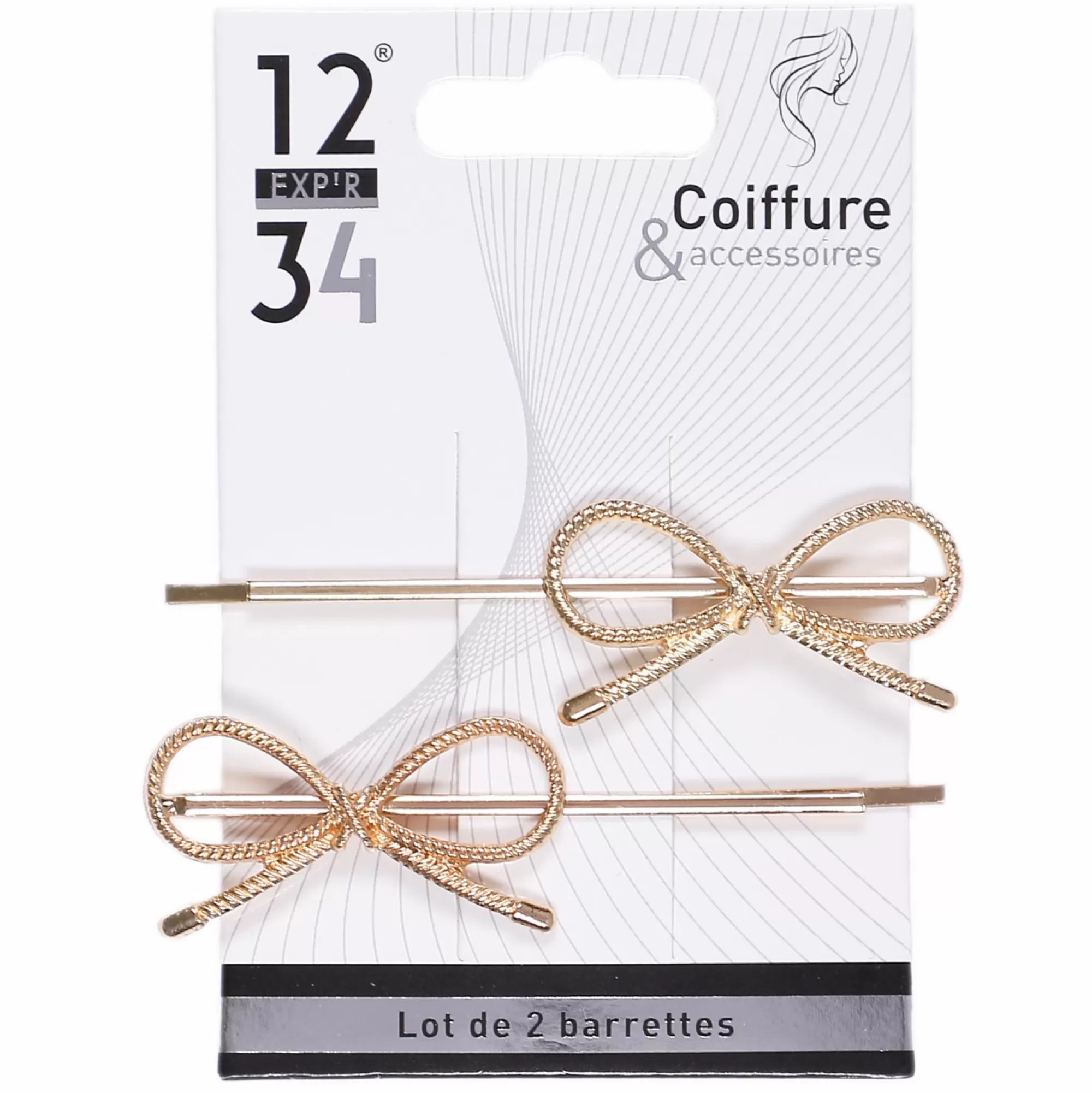 Stokomani Cheveux<Lot de 2 barrettes nœud rose gold