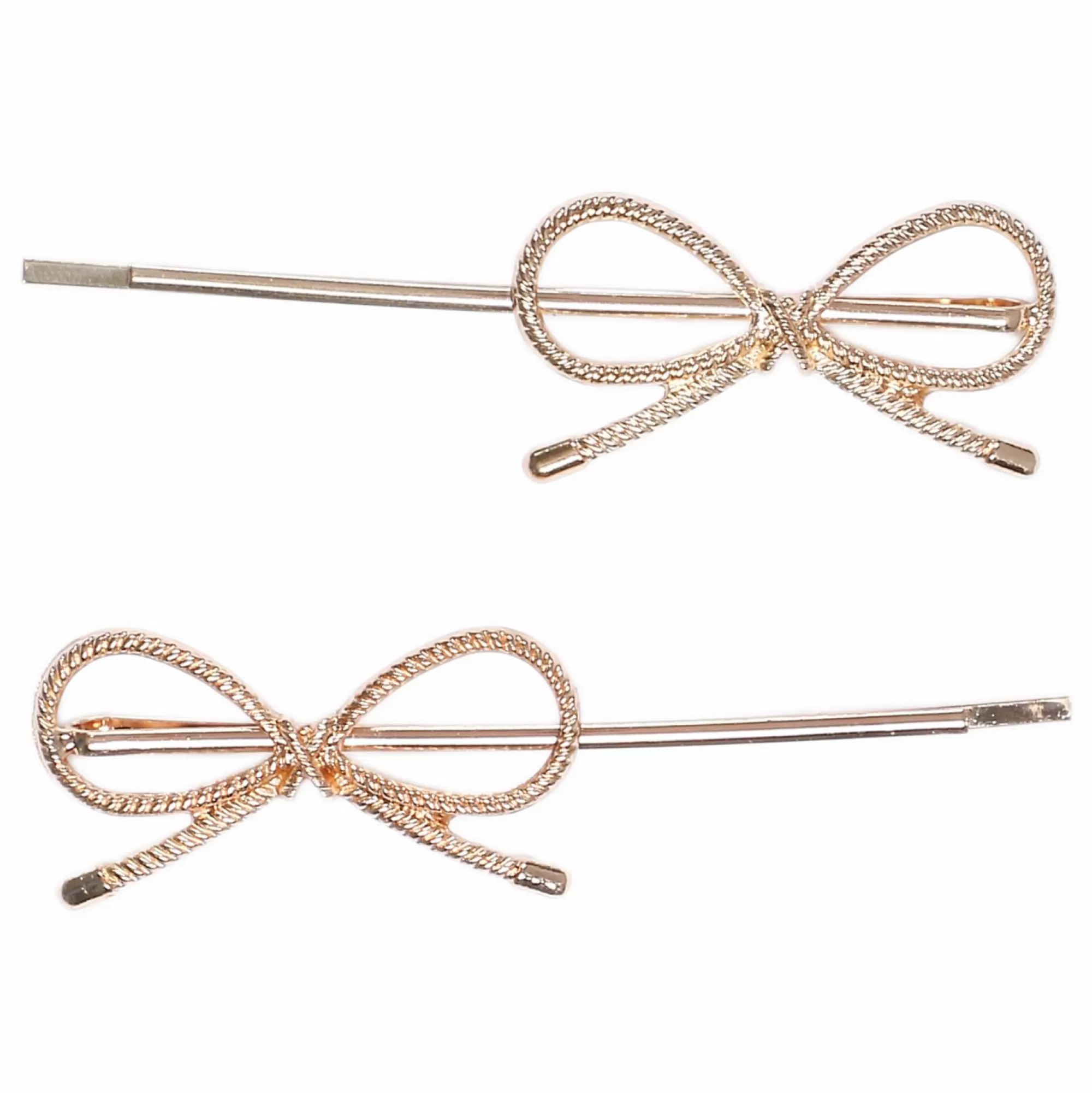 Stokomani Cheveux<Lot de 2 barrettes nœud rose gold