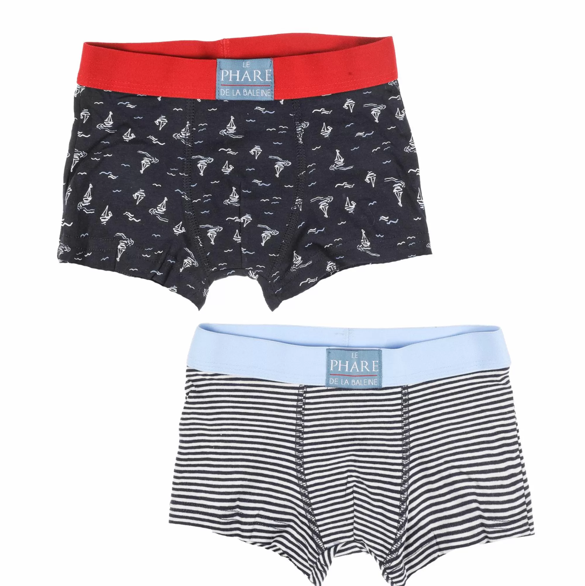 LE PHARE DE LA BALEINE Sous-Vêtements Et Vêtements De Nuit<LOT DE 2 BOXERS COTON BIO EN BOITE