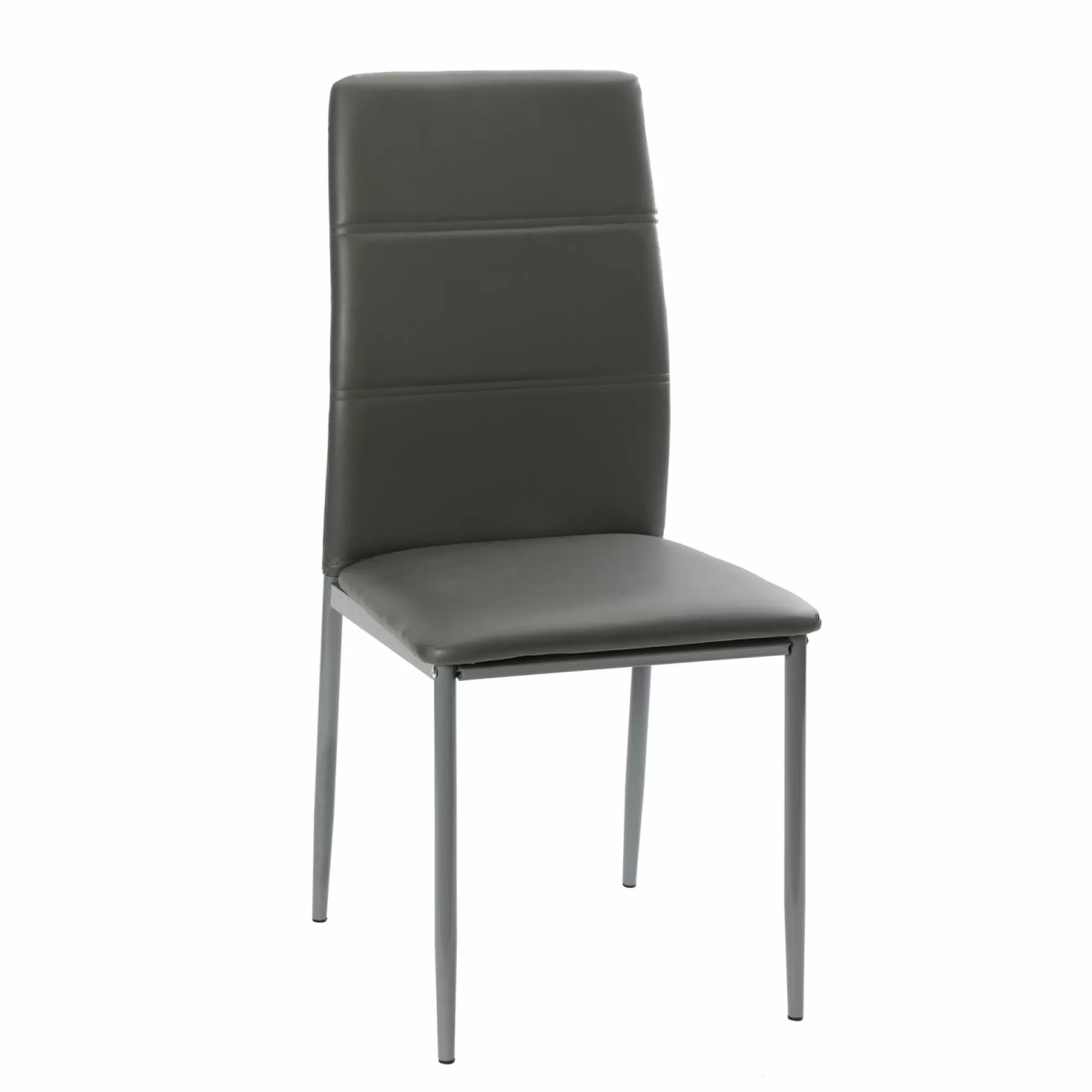 DECLIC HOME Mobilier<Lot de 2 chaises grises avec pieds en métal