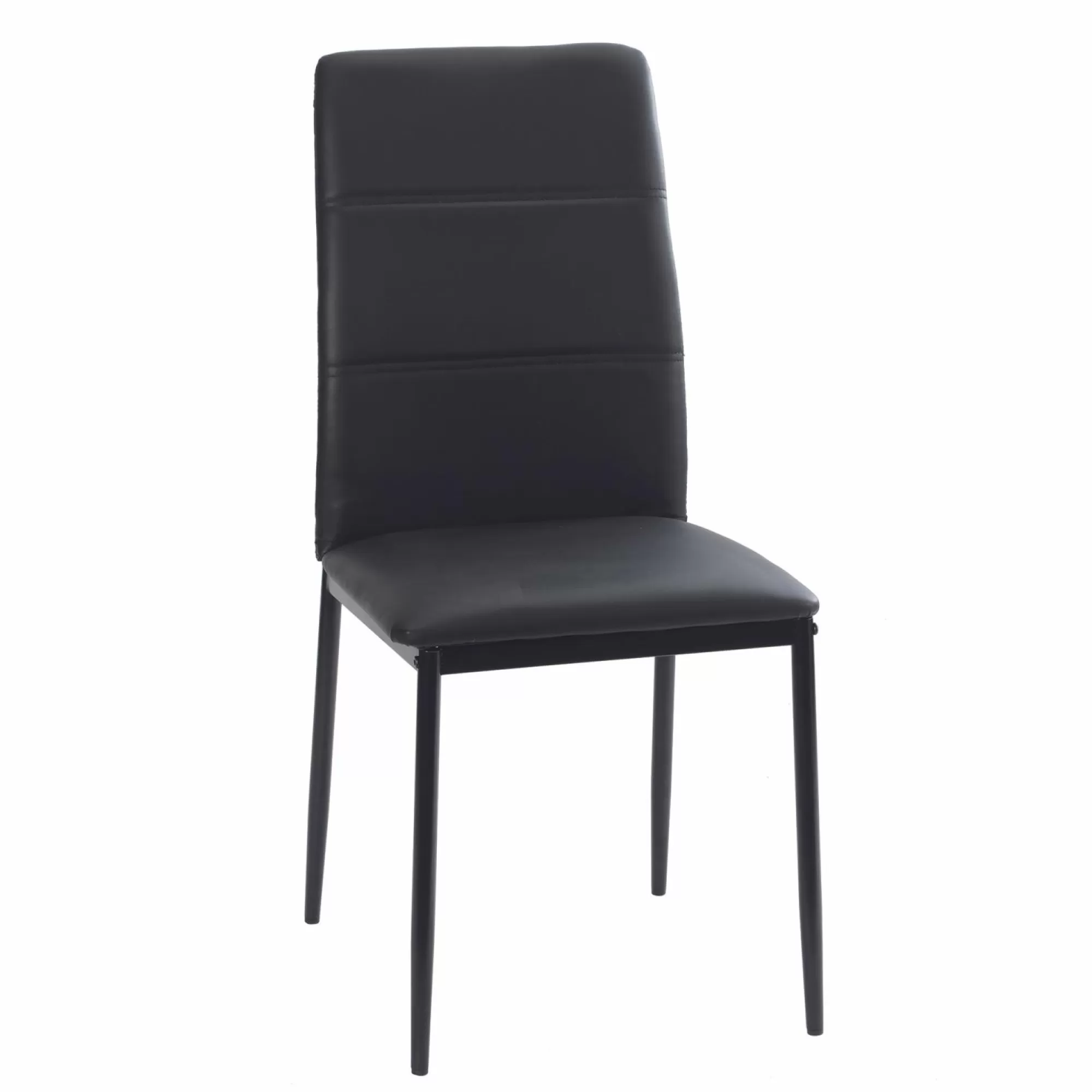 DECLIC HOME Mobilier<Lot de 2 chaises noires avec pied en métal