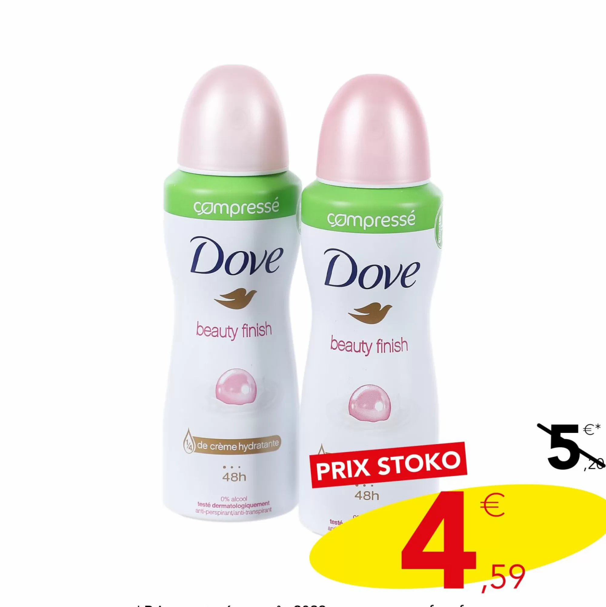 DOVE Hygiène<Lot de 2 déodorant beauty finish 48h