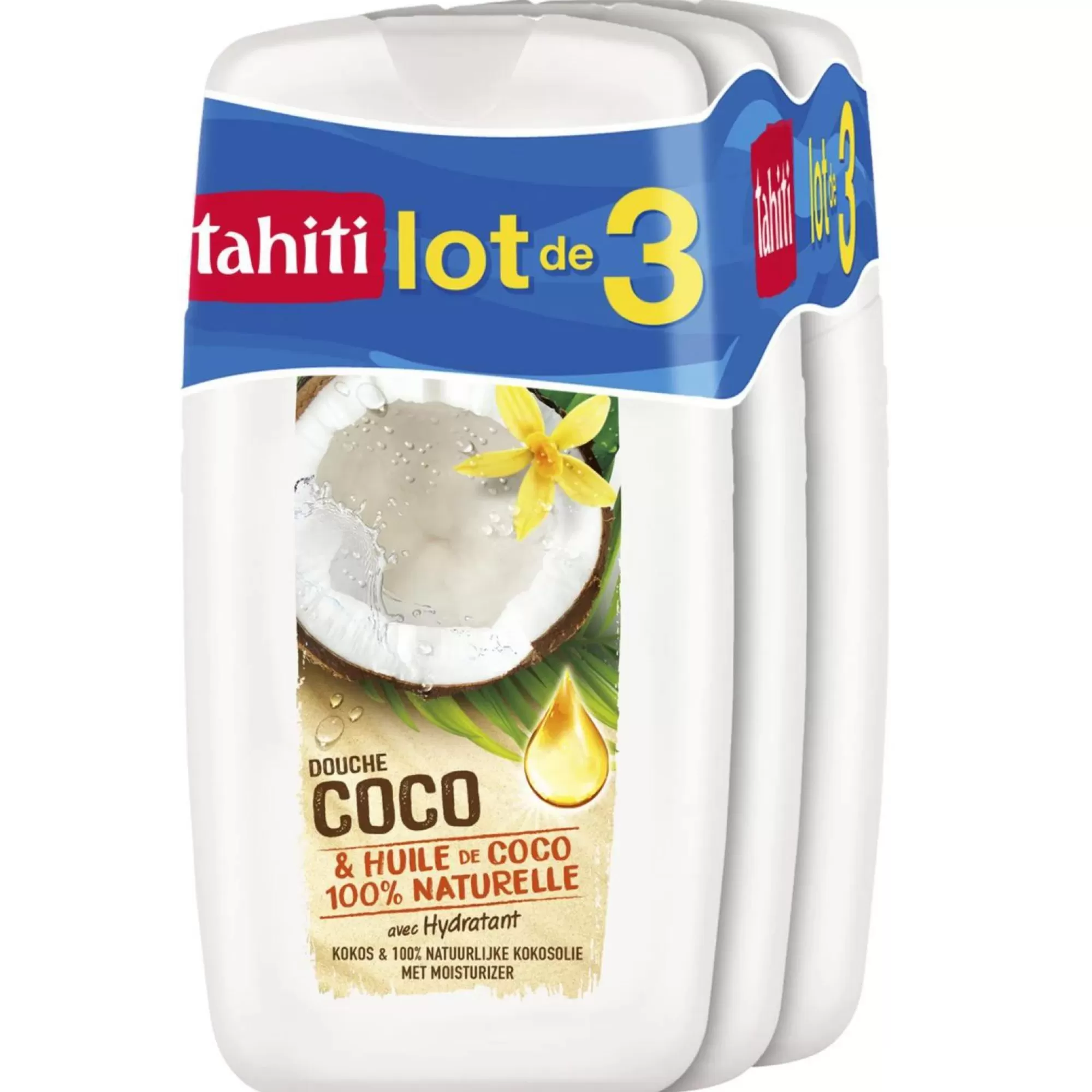 TAHITI Hygiène<Lot de 3 gels douche à l'huile de coco