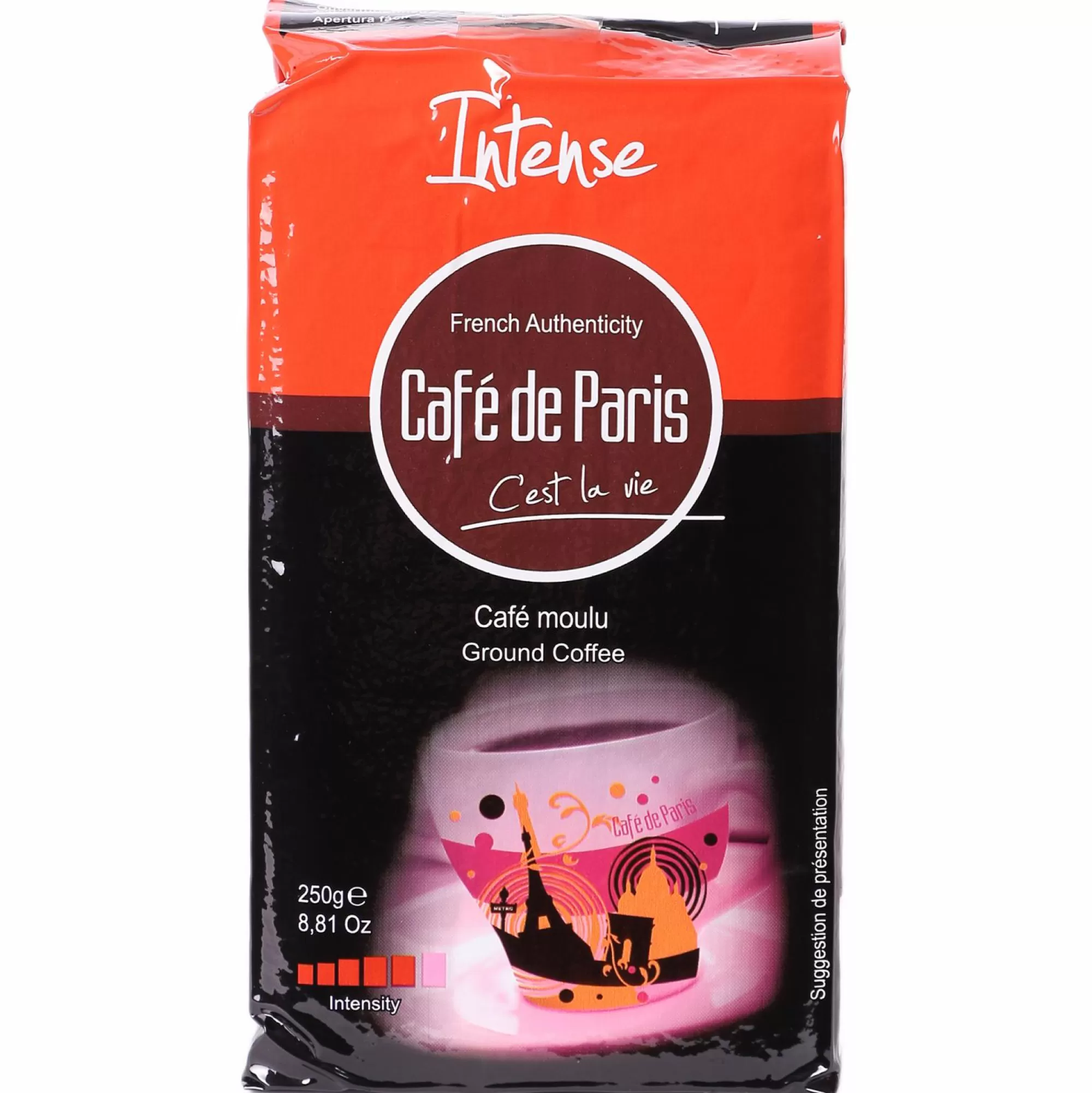 CAFE DE PARIS Boissons<LOT DE 4 PAQUETS CAFE MOULU