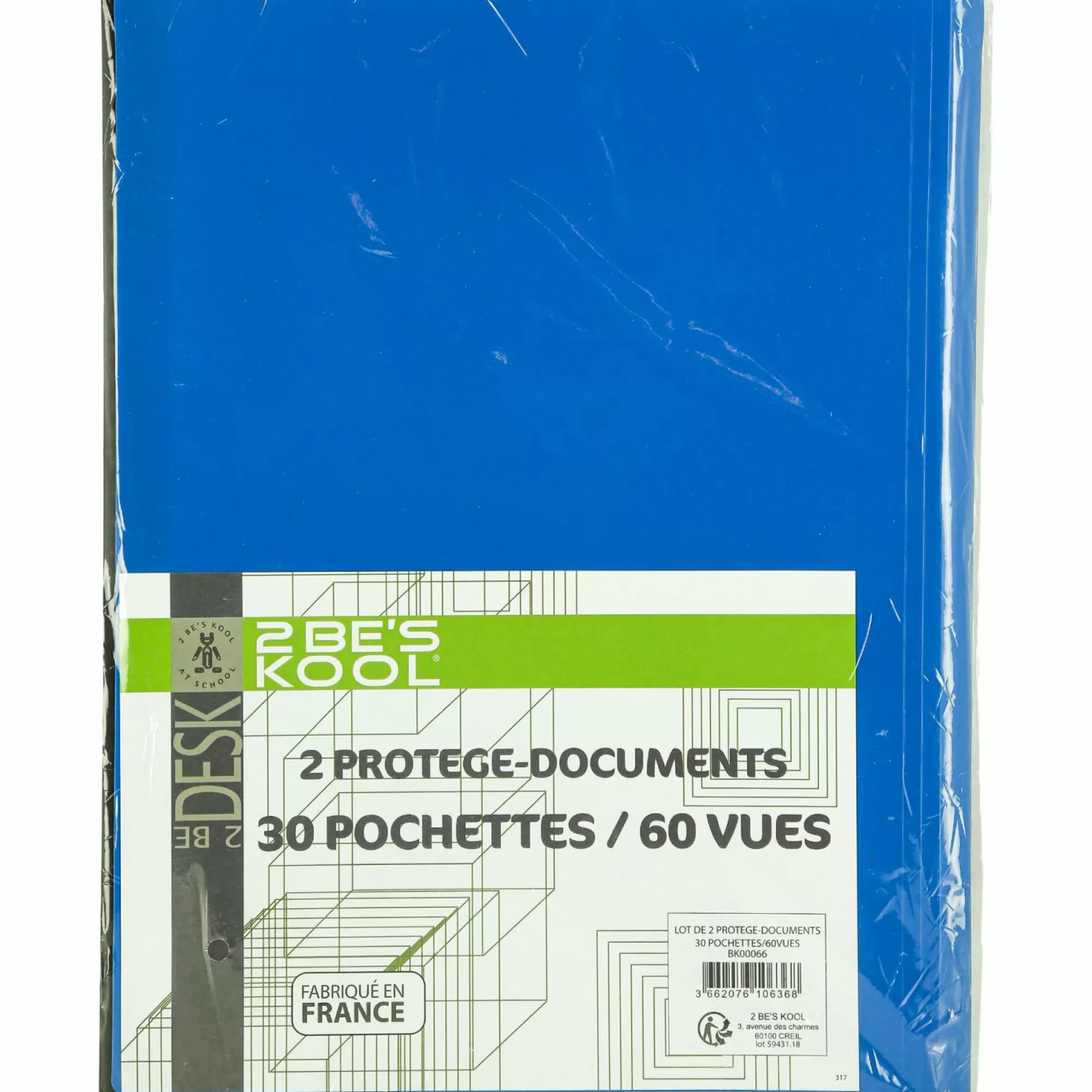 2 BE S KOOL Papeterie Et Bureau<Lot de 2 protège-documents 30 pochettes