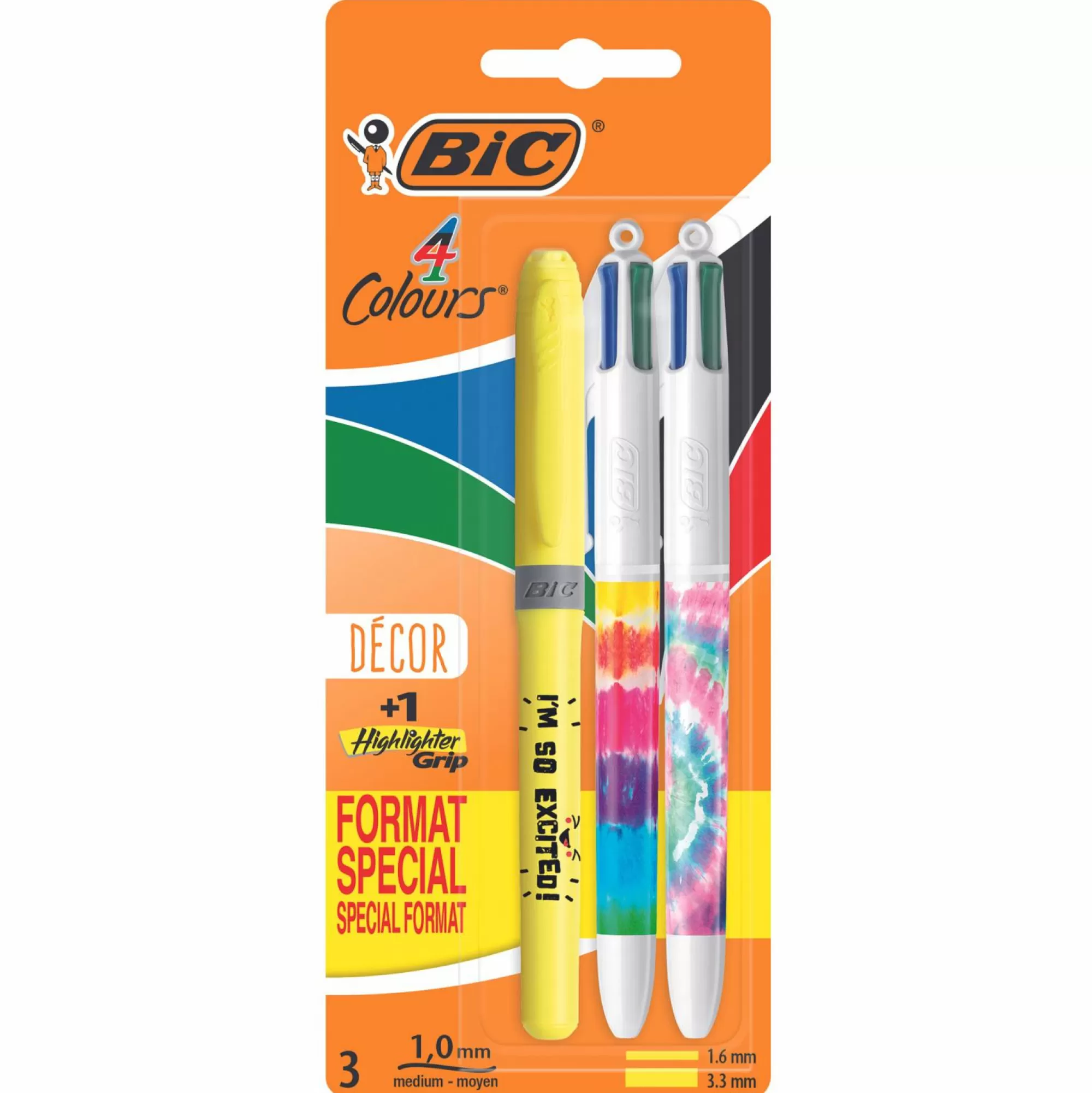 BIC Papeterie Et Bureau<Lot de 2 stylos 4 couleurs + 1 surligneur