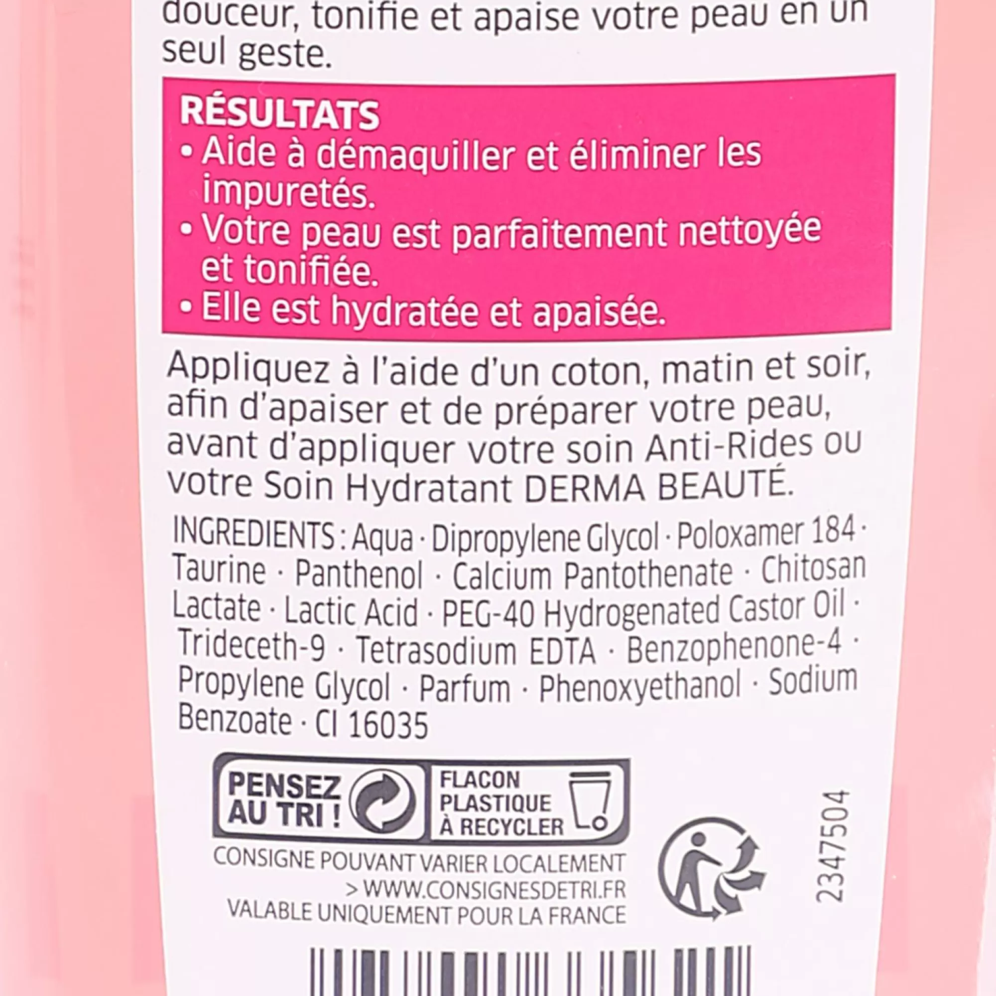 DIADERMINE Visage<Lotion tonique pour le visage