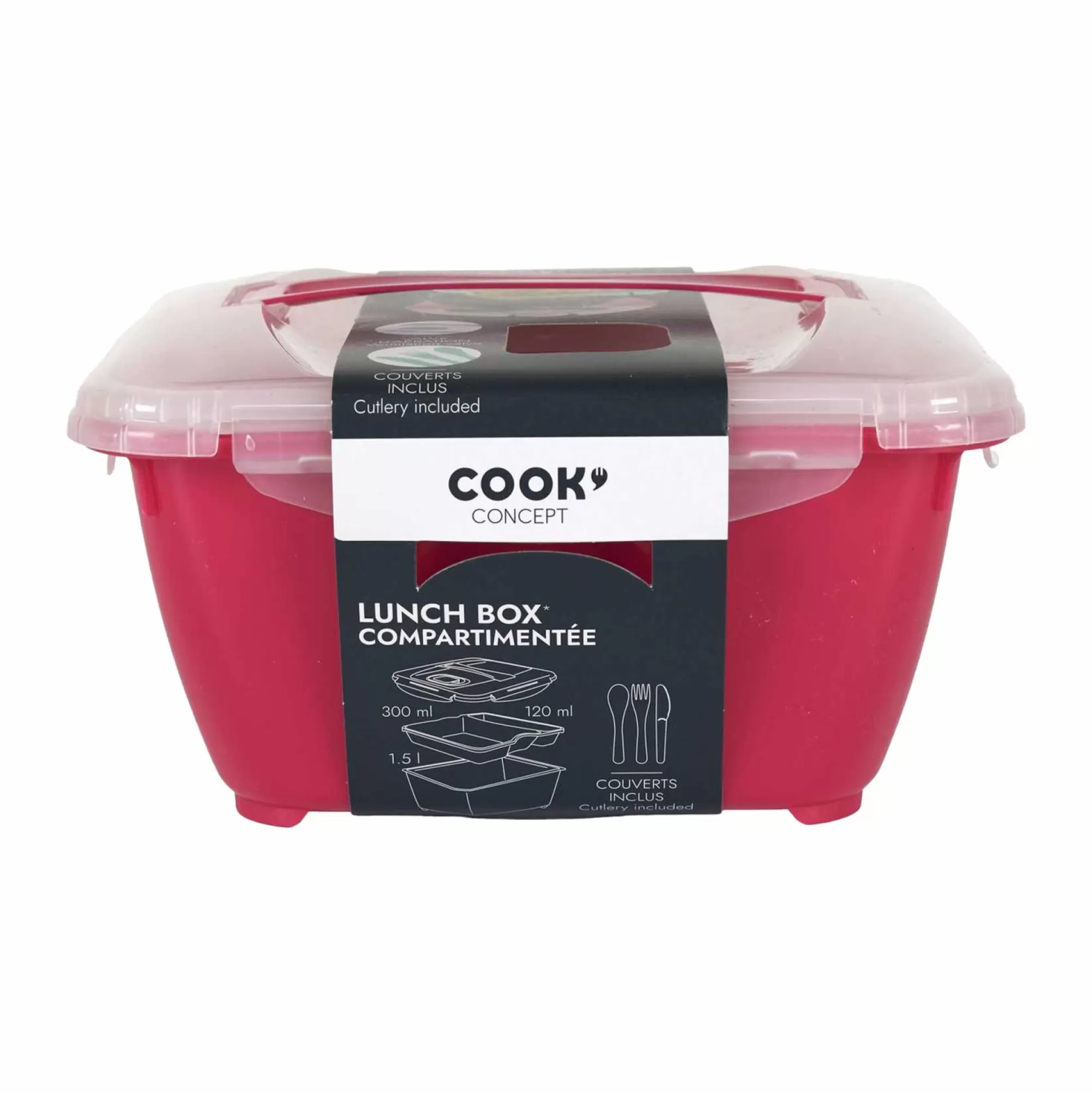 Stokomani Conservation Et Rangement<Lunch box 1.5L compartiment amovible + valve + couverts