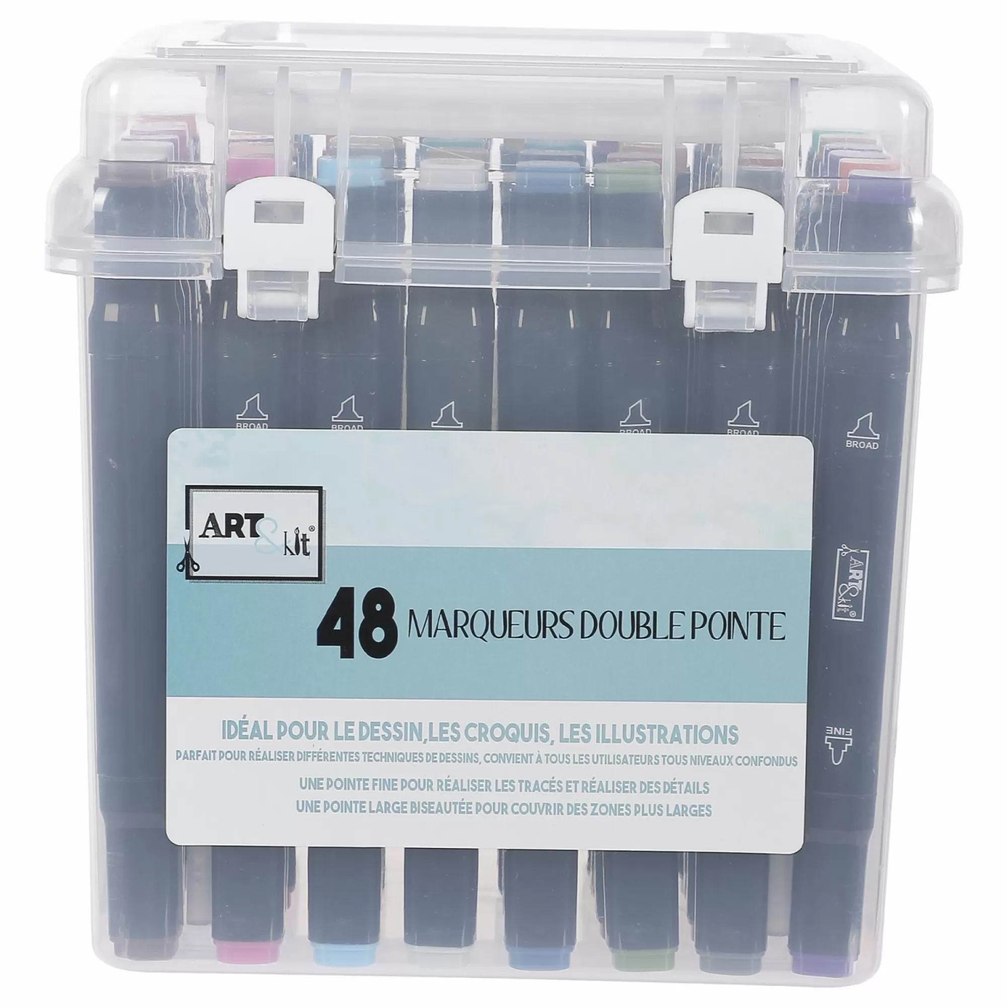 ART&KIT Loisirs Créatifs<48 marqueurs double pointe