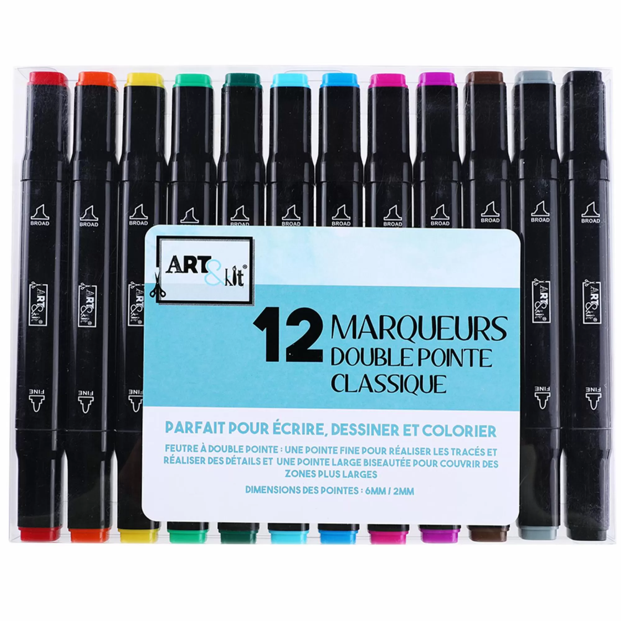 ART&KIT Loisirs Créatifs<12 marqueurs double pointes