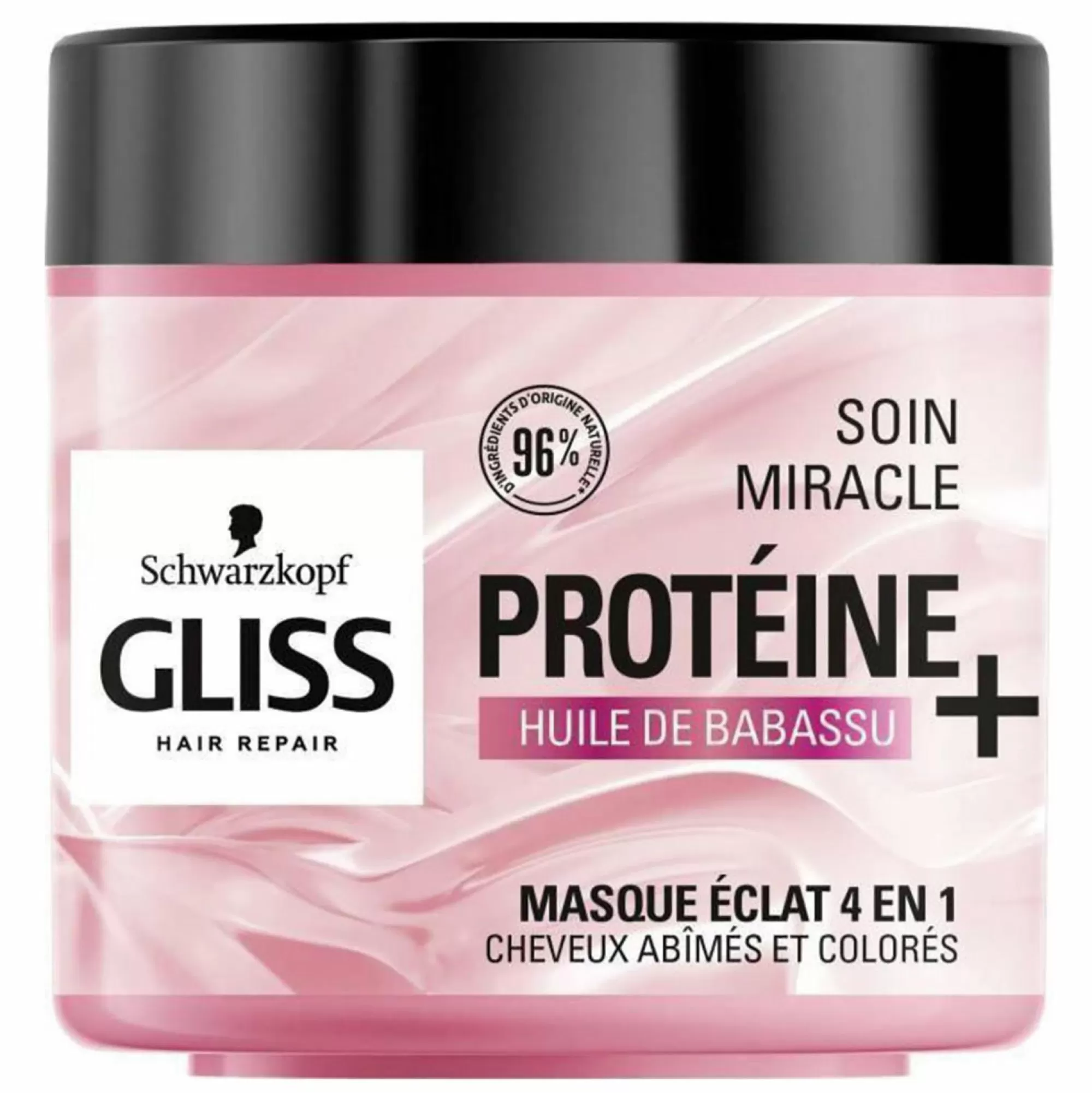 GLISS Cheveux<Masque Nourrissant 4 en 1 Soin Miracle Protéine Huile de Babassu