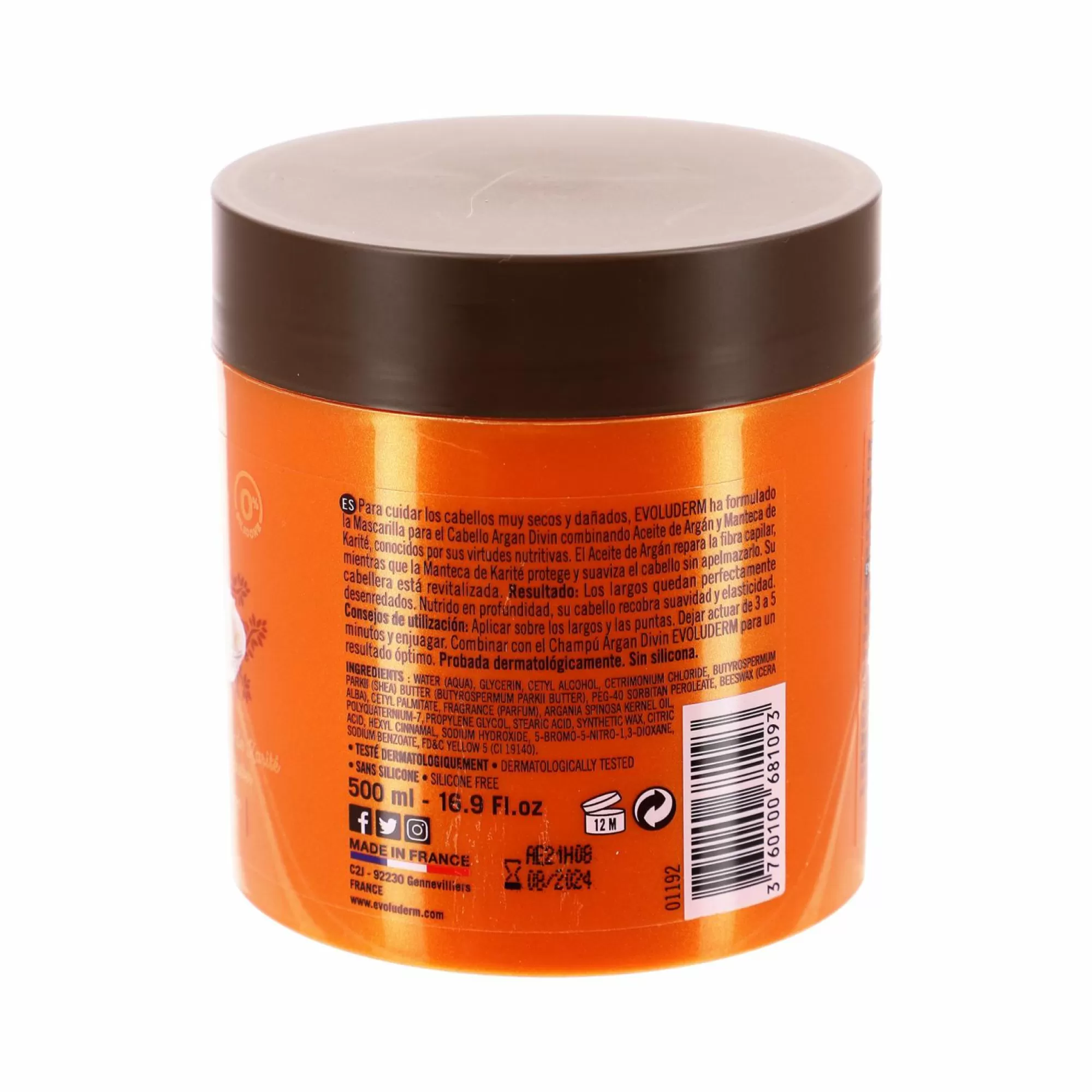 EVOLUDERM Cheveux<Masque pour cheveux argan divin