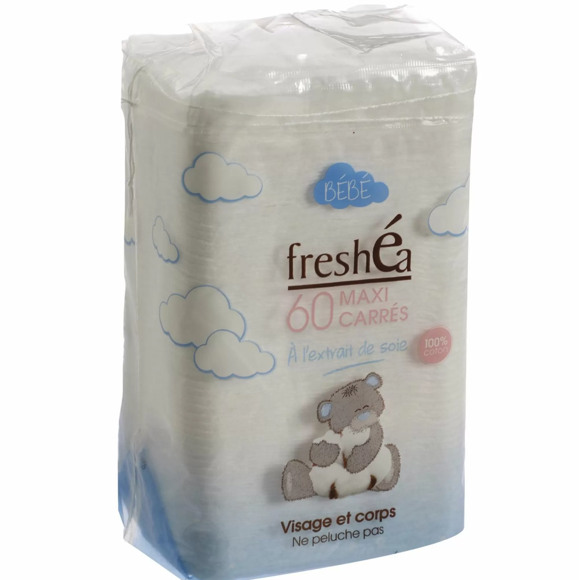 FRESHEA Hygiène<60 maxi carrés de coton bébé