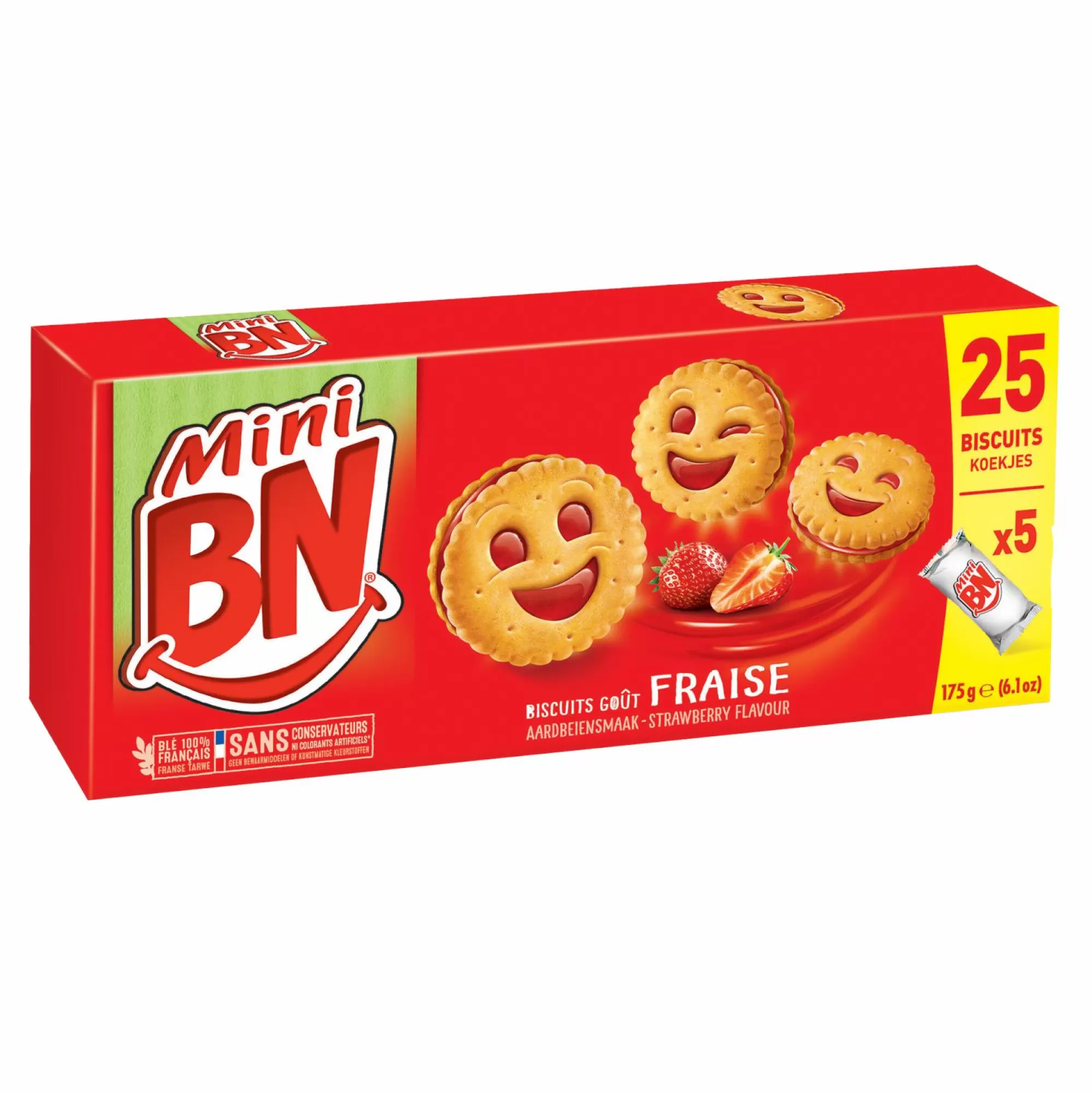 BN Épicerie Sucrée<Mini à la fraise x5