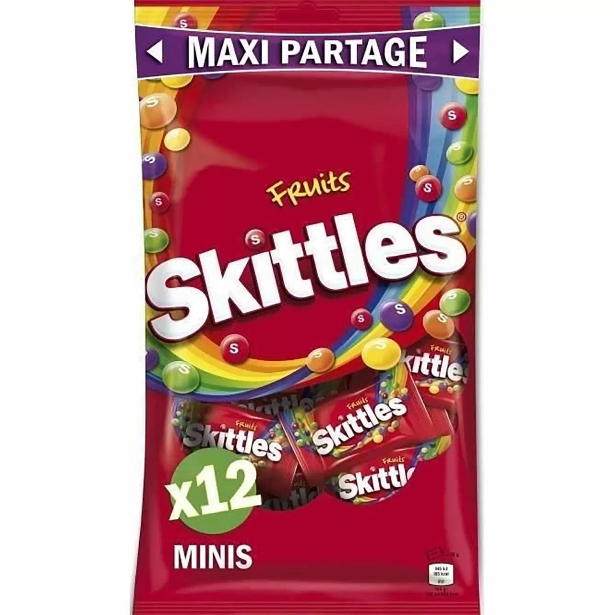 SKITTLES Épicerie Sucrée<12 MINI SACHETS DE AUX FRUITS