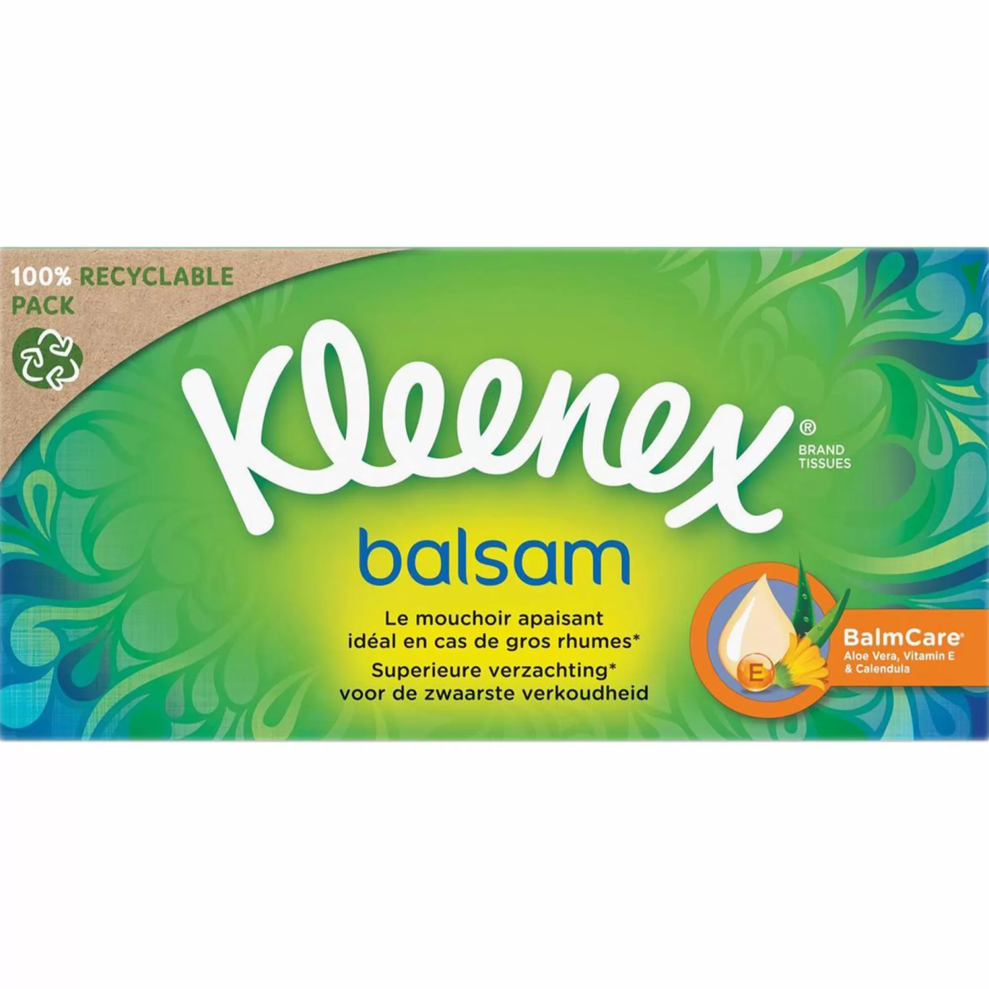 KLEENEX Hygiène<64 mouchoirs papier balsman en boîte