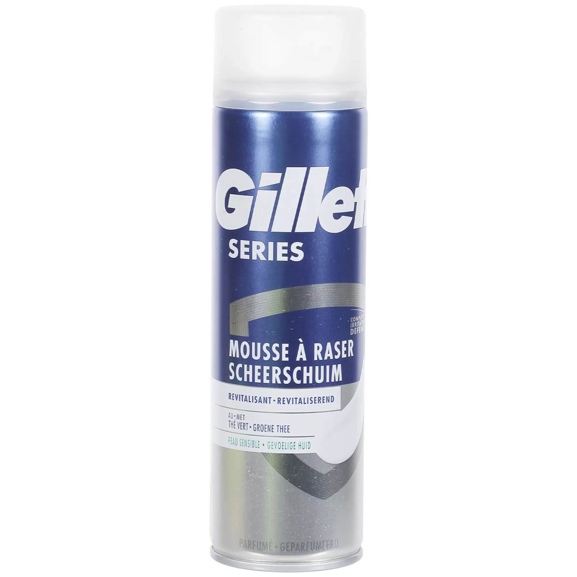 GILLETTE Hygiène<Mousse à raser sériés revitalizing au thé vert peaux sensibles