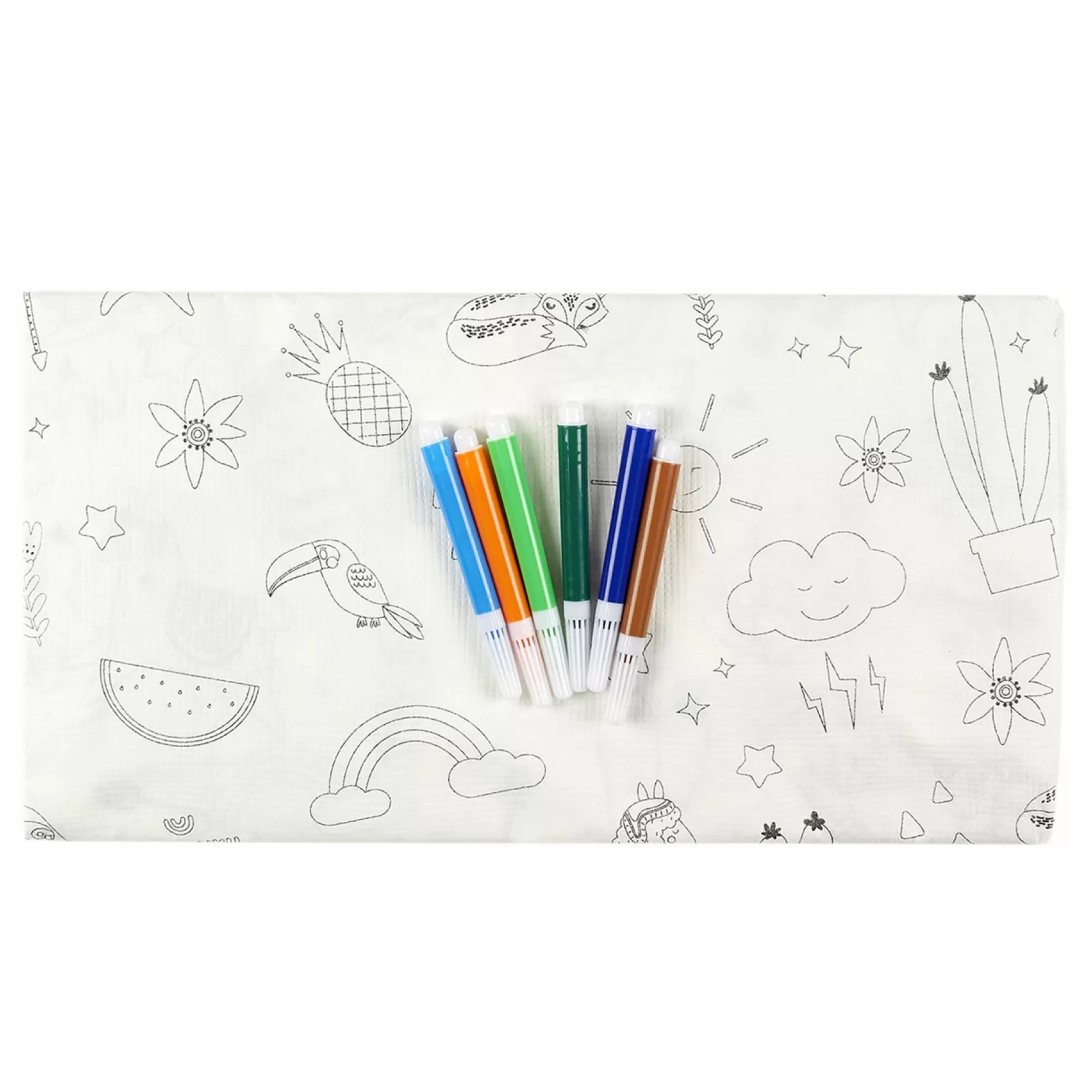 Stokomani Vaisselle Jetable | Pique-Nique Et Camping<Nappe à colorier + 6 feutres