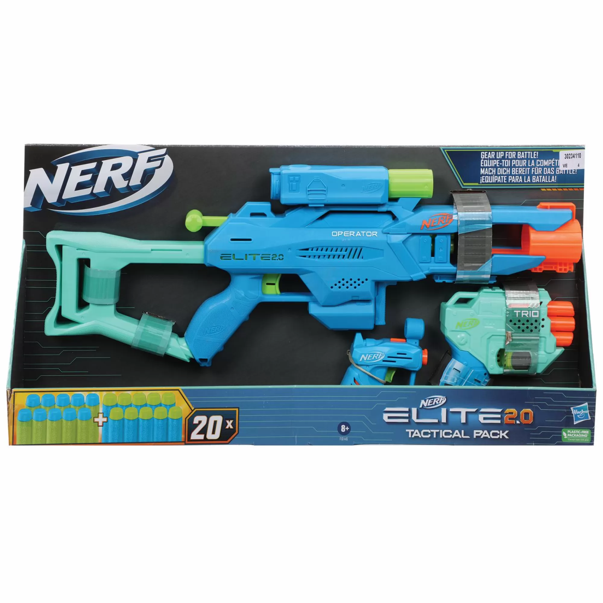 NERF Jouet<Elite 2.0 pack tactique + 20 fléchettes