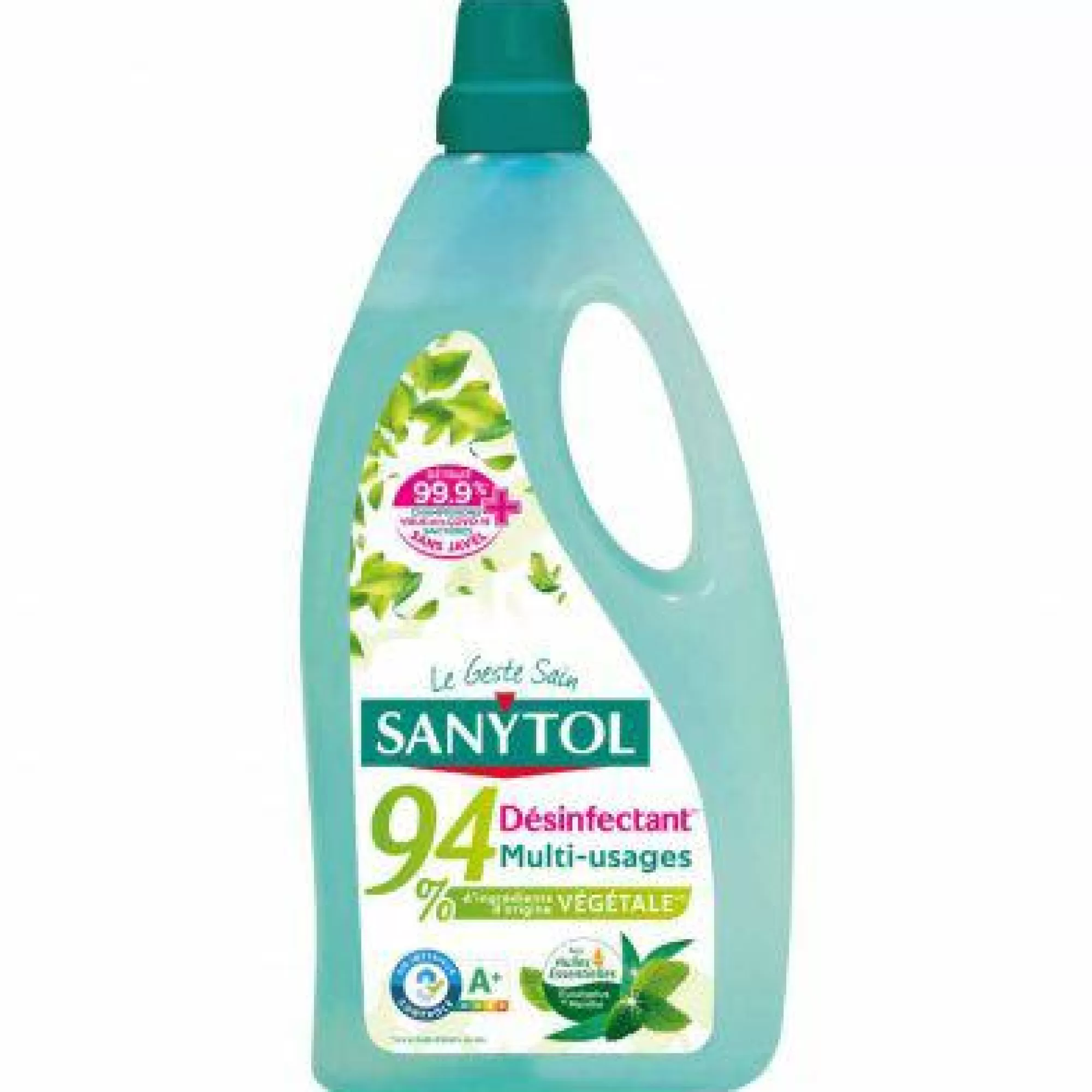 SANYTOL Produits Ménagers<Nettoyant désinfectant sols et surface 94% végétal eucalyptus et menthe