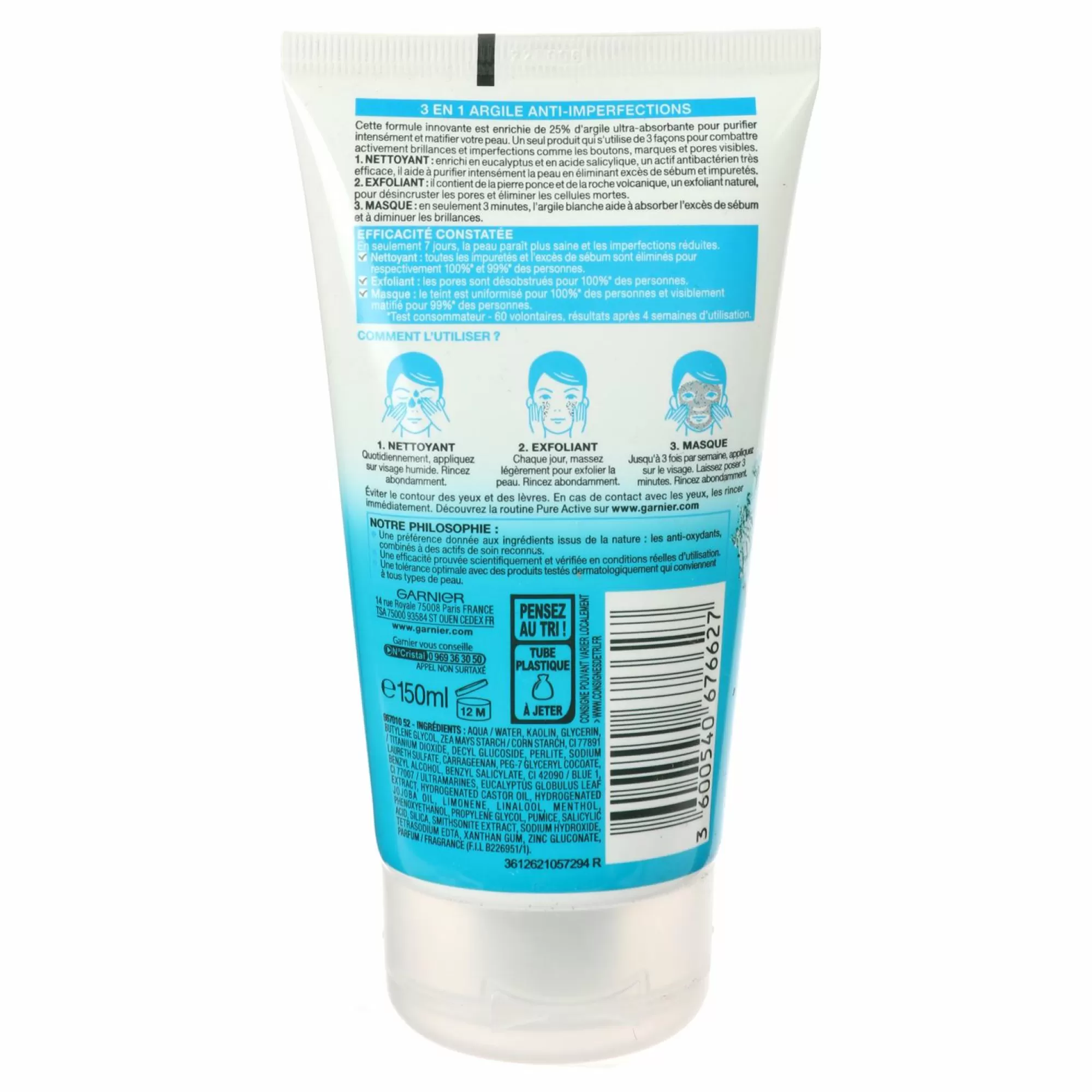 SKIN ACTIVE Visage<Nettoyant exfoliant visage