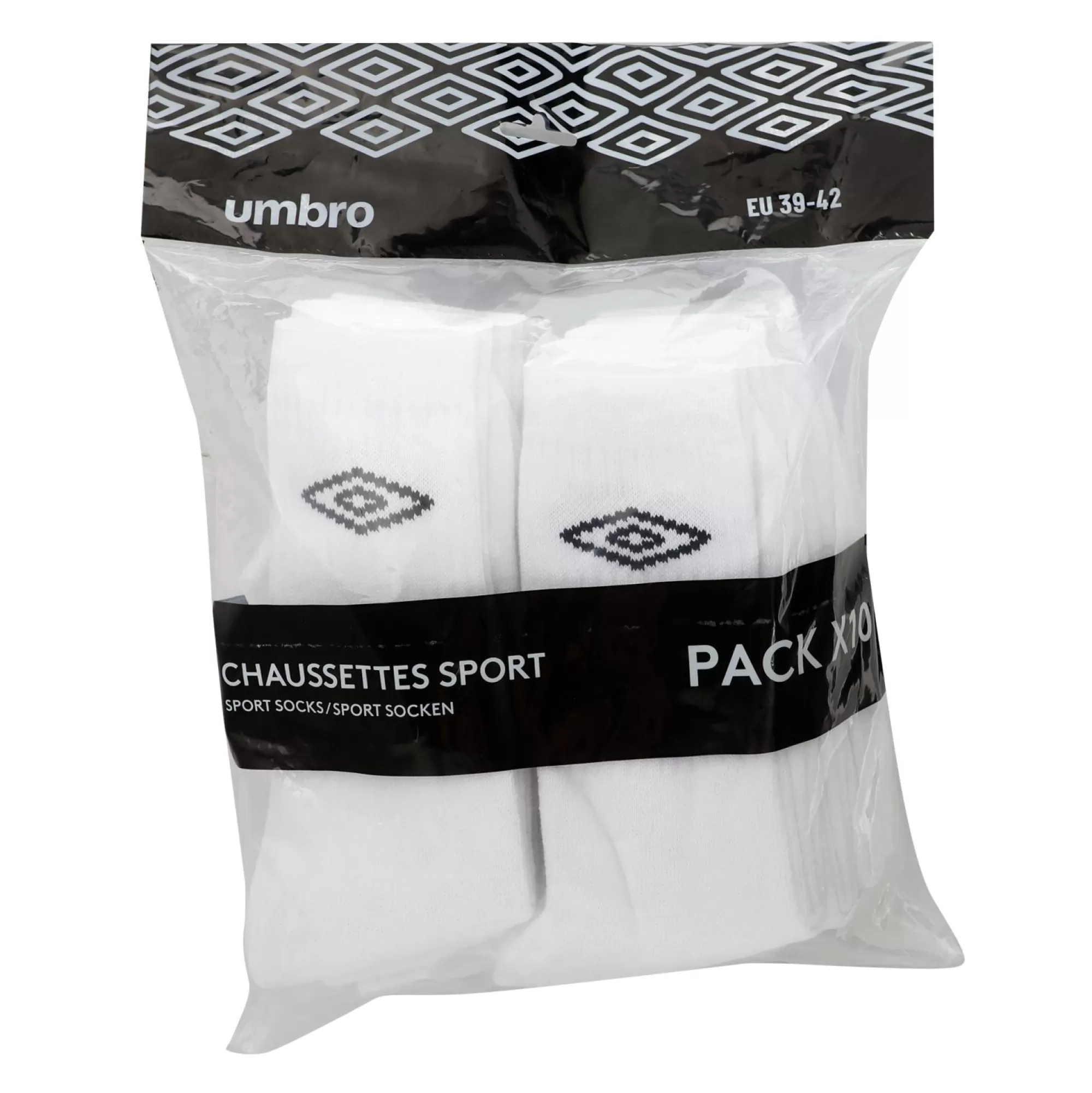 UMBRO Chaussures Et Accessoires<10 paires de chaussettes tennis blanche 39/42