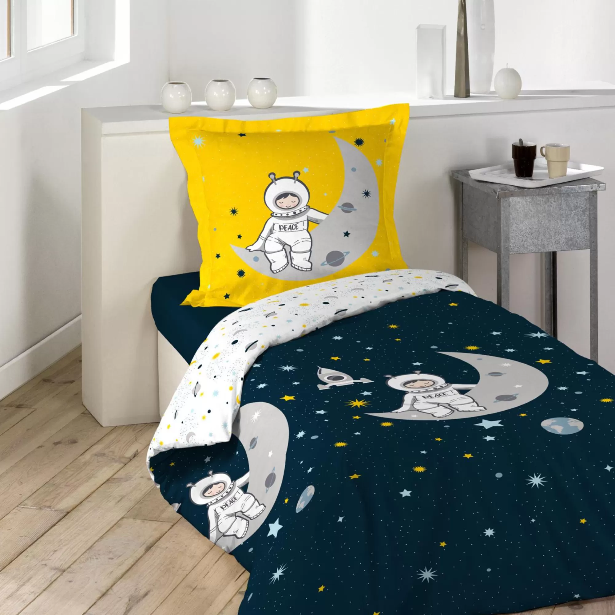 Stokomani Linge De Chambre<Parure housse de couette Petit Astronaute 140x200cm