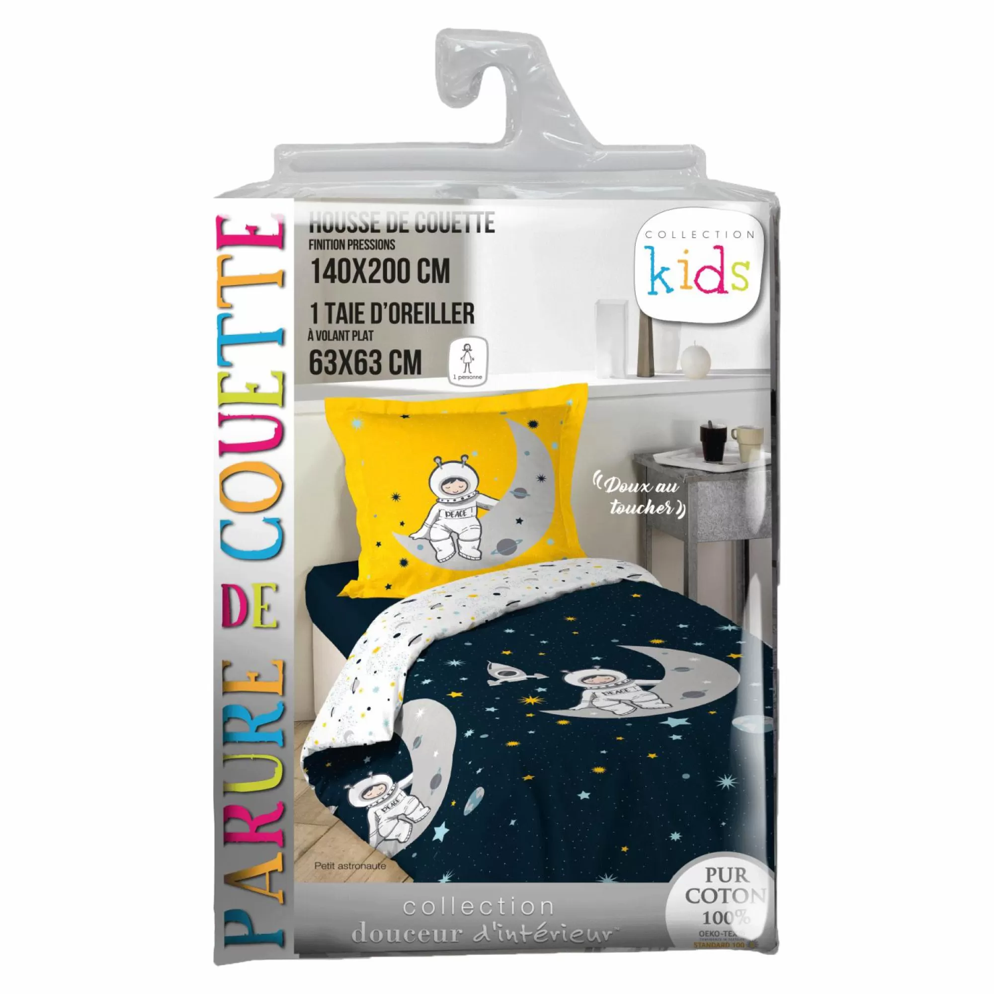 Stokomani Linge De Chambre<Parure housse de couette Petit Astronaute 140x200cm