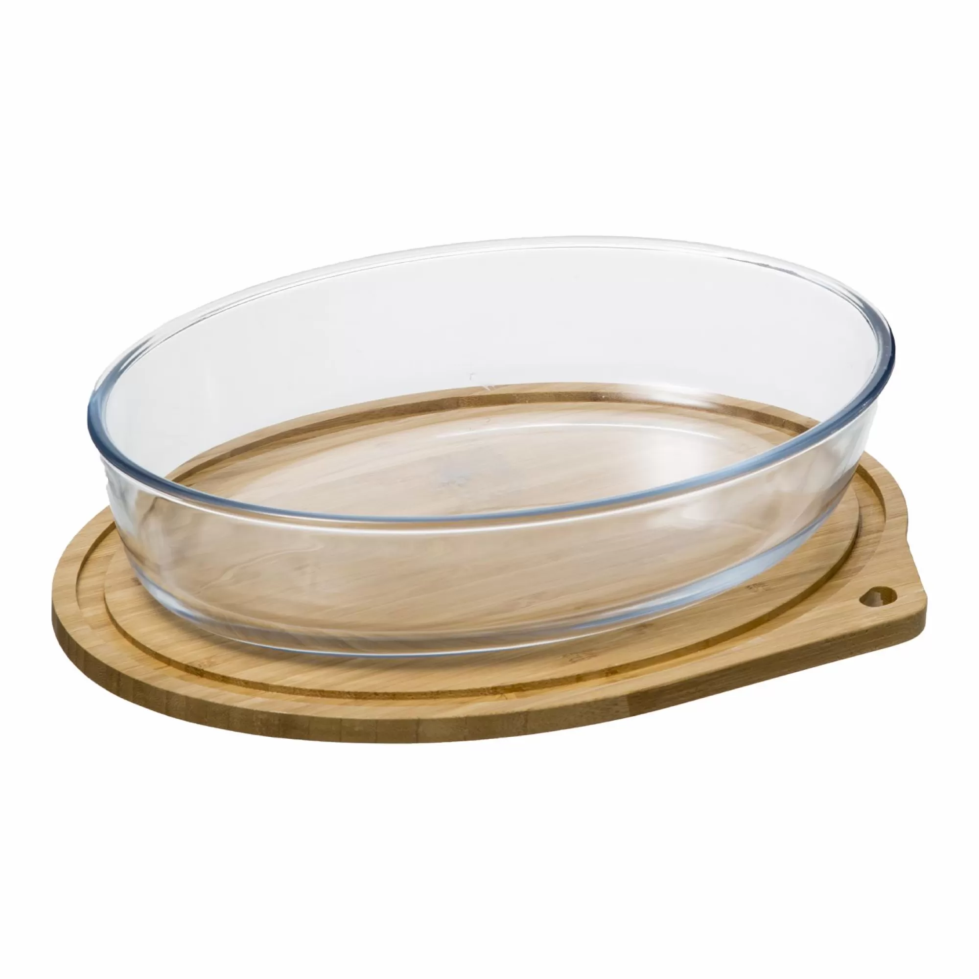 FIVE Cuisson Et Ustensiles<Plat ovale en verre avec couvercle en bambou