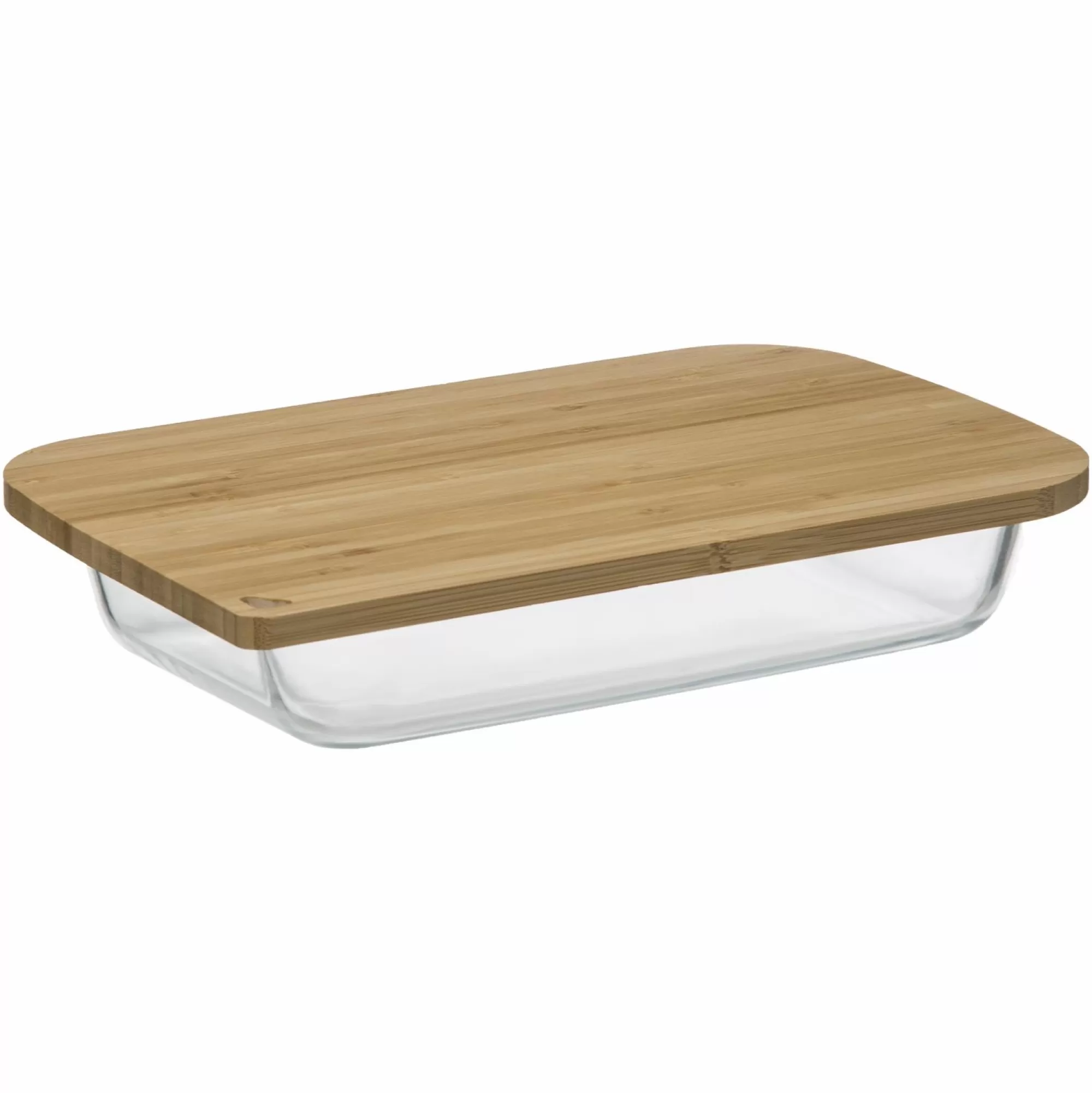 FIVE Cuisson Et Ustensiles<Plat rectangle en verre avec couvercle en bambou