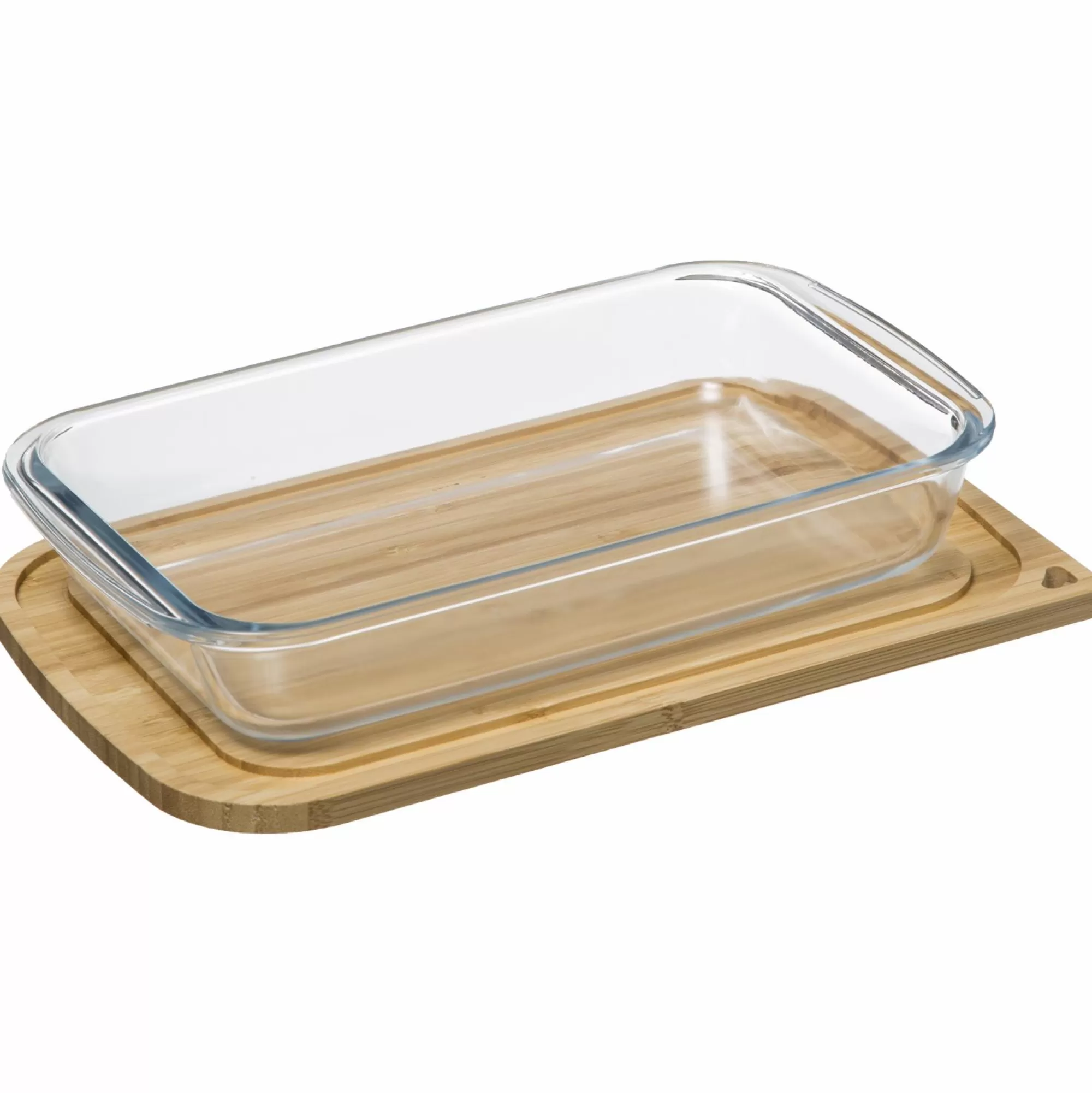 FIVE Cuisson Et Ustensiles<Plat rectangle en verre avec couvercle en bambou