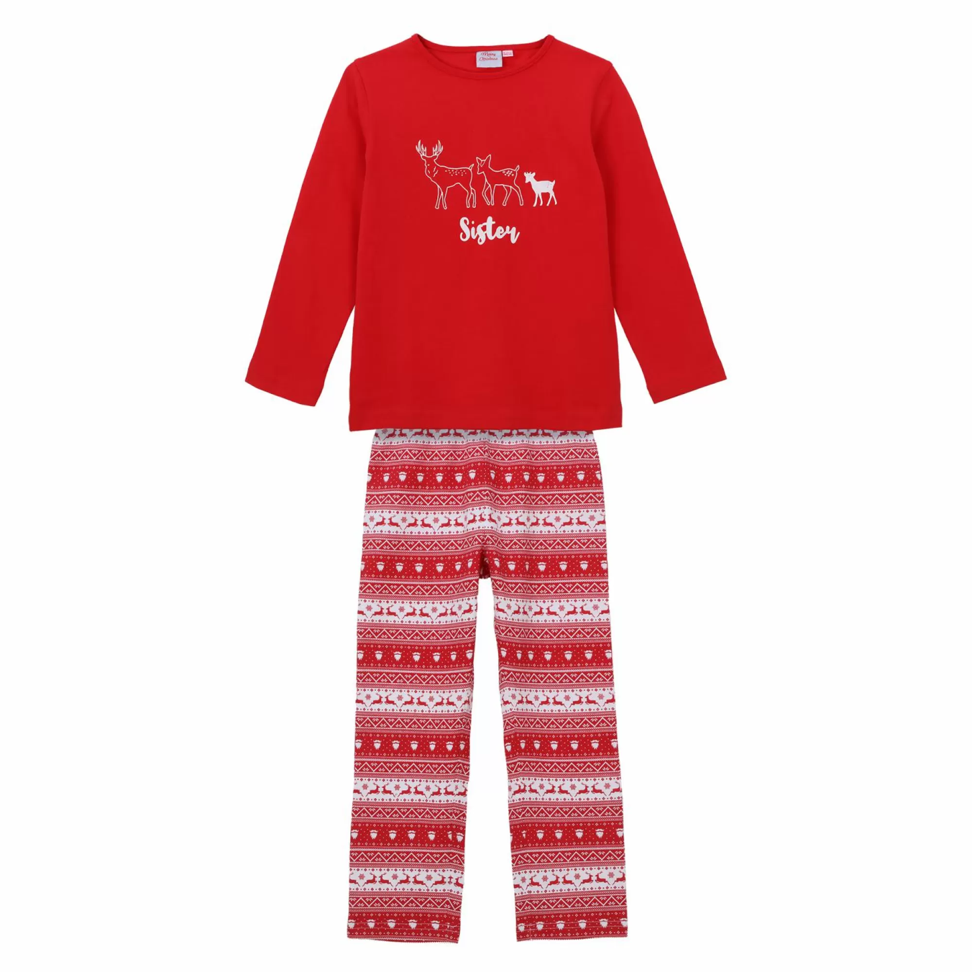 TABLE EN FETE / APOINT Sous-Vêtements Et Vêtements De Nuit<Pyjama de Noël Sister 4/12 ans Rouge