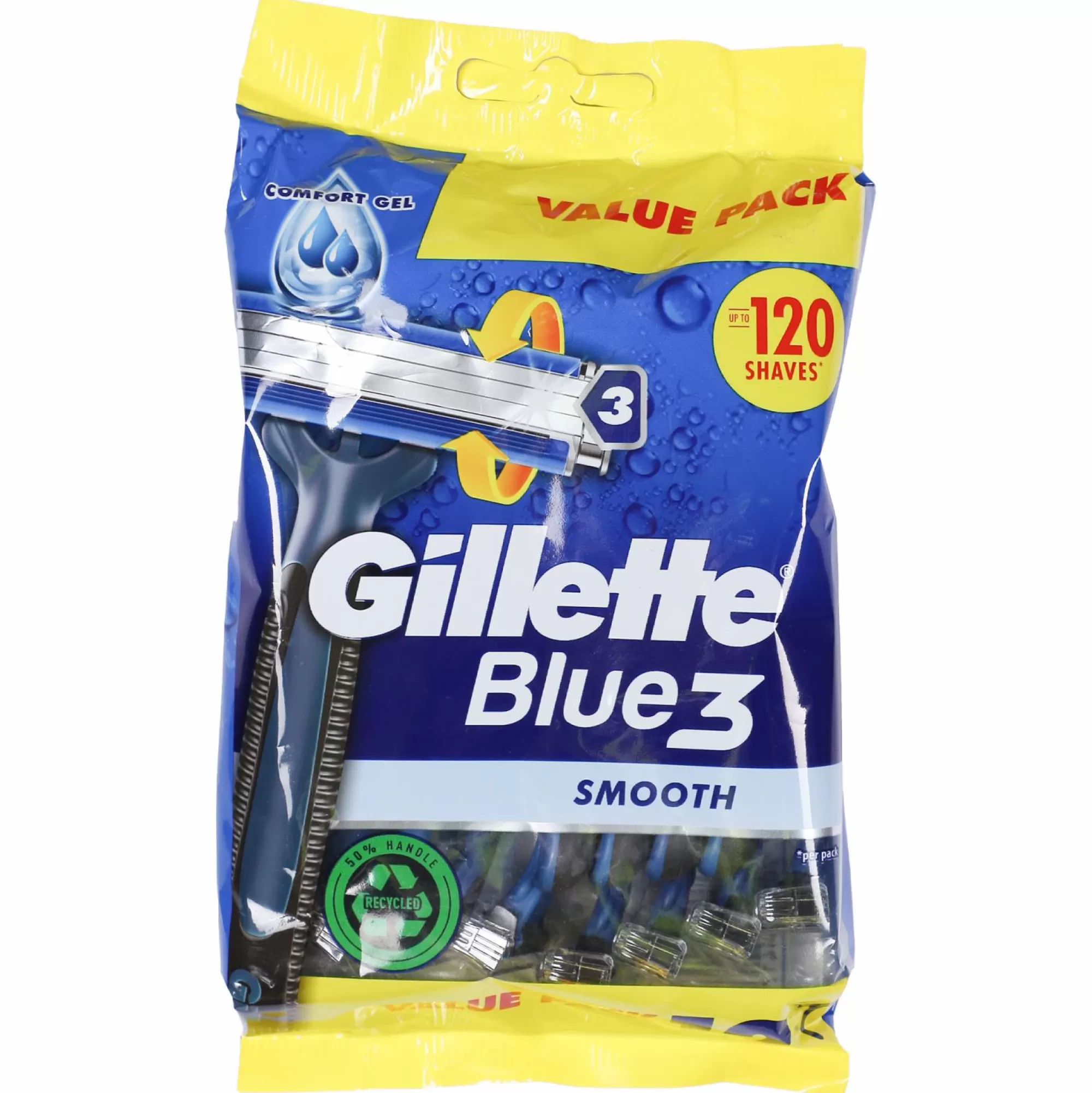 GILLETTE Hygiène<12 rasoirs jetables Blue 3 Smooth