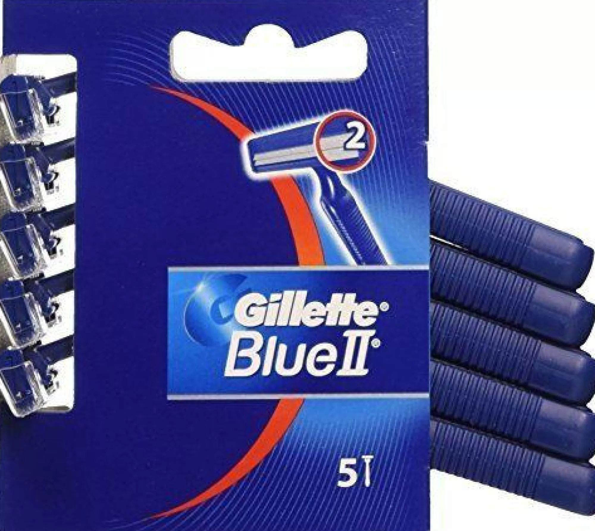 GILLETTE Hygiène<5 rasoirs jetables Blue II