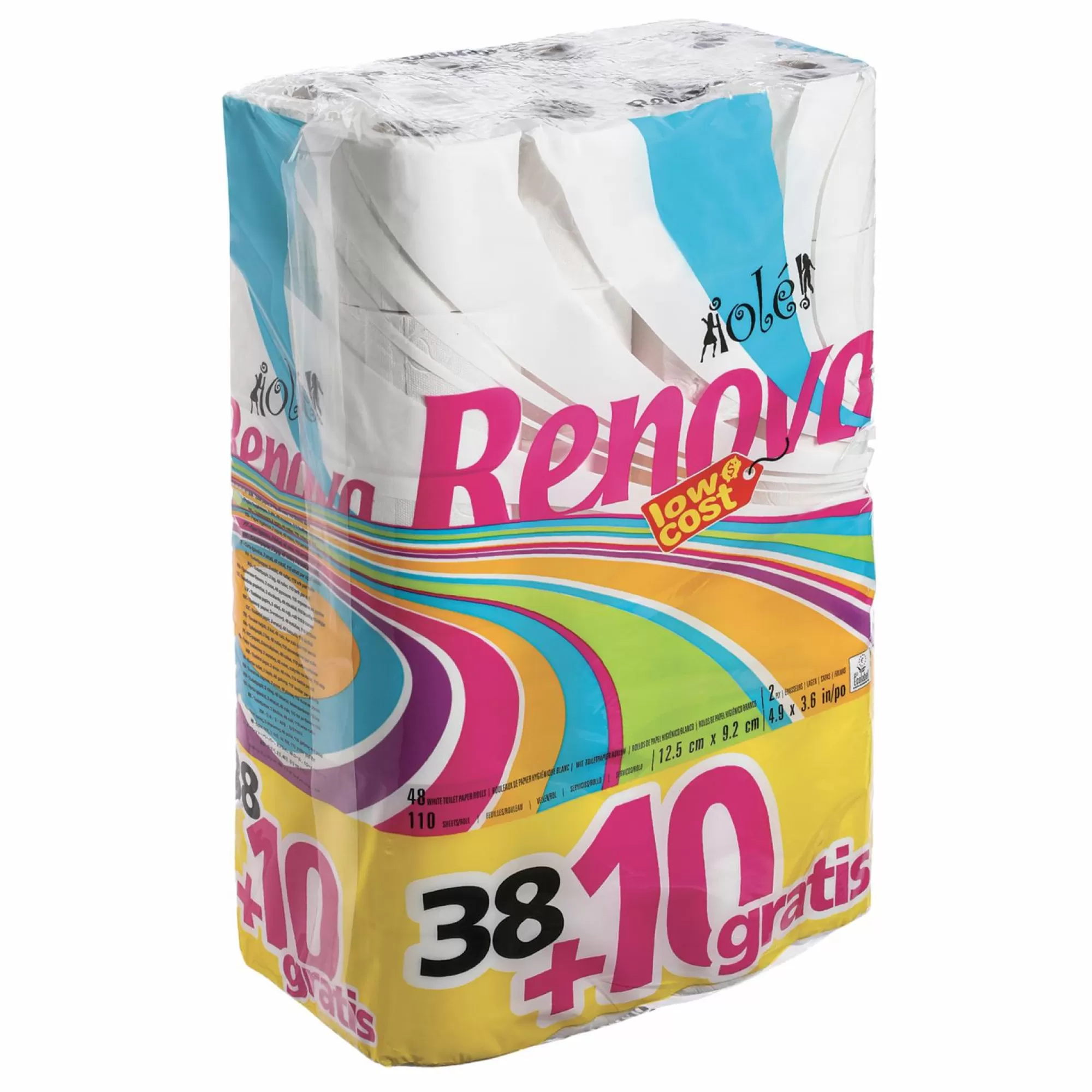 RENOVA Hygiène<38 + 10 rouleaux de papier toilette extra résistant et absorbant