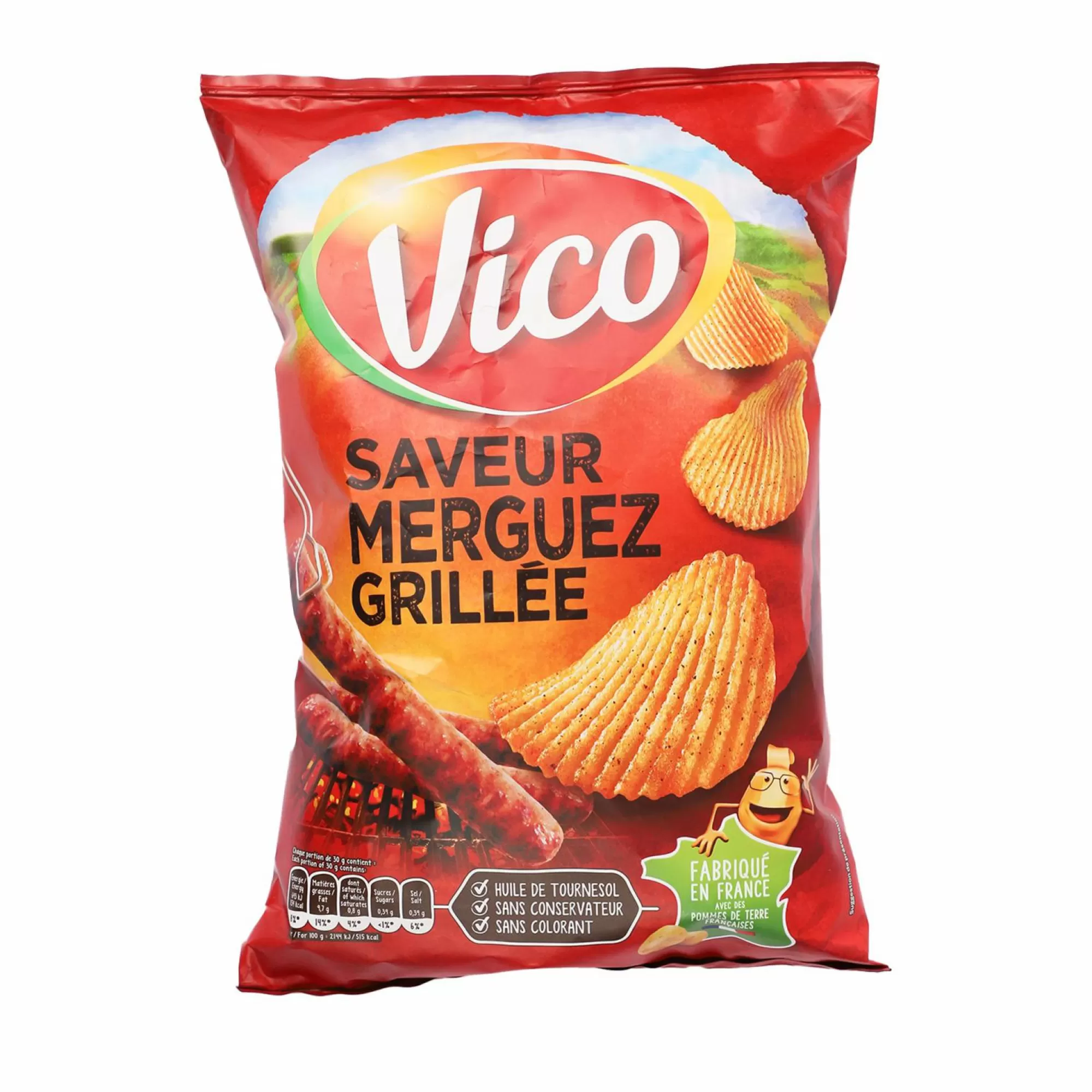 VICO Épicerie Salée<Sachet de chips grill saveur merguez grillée