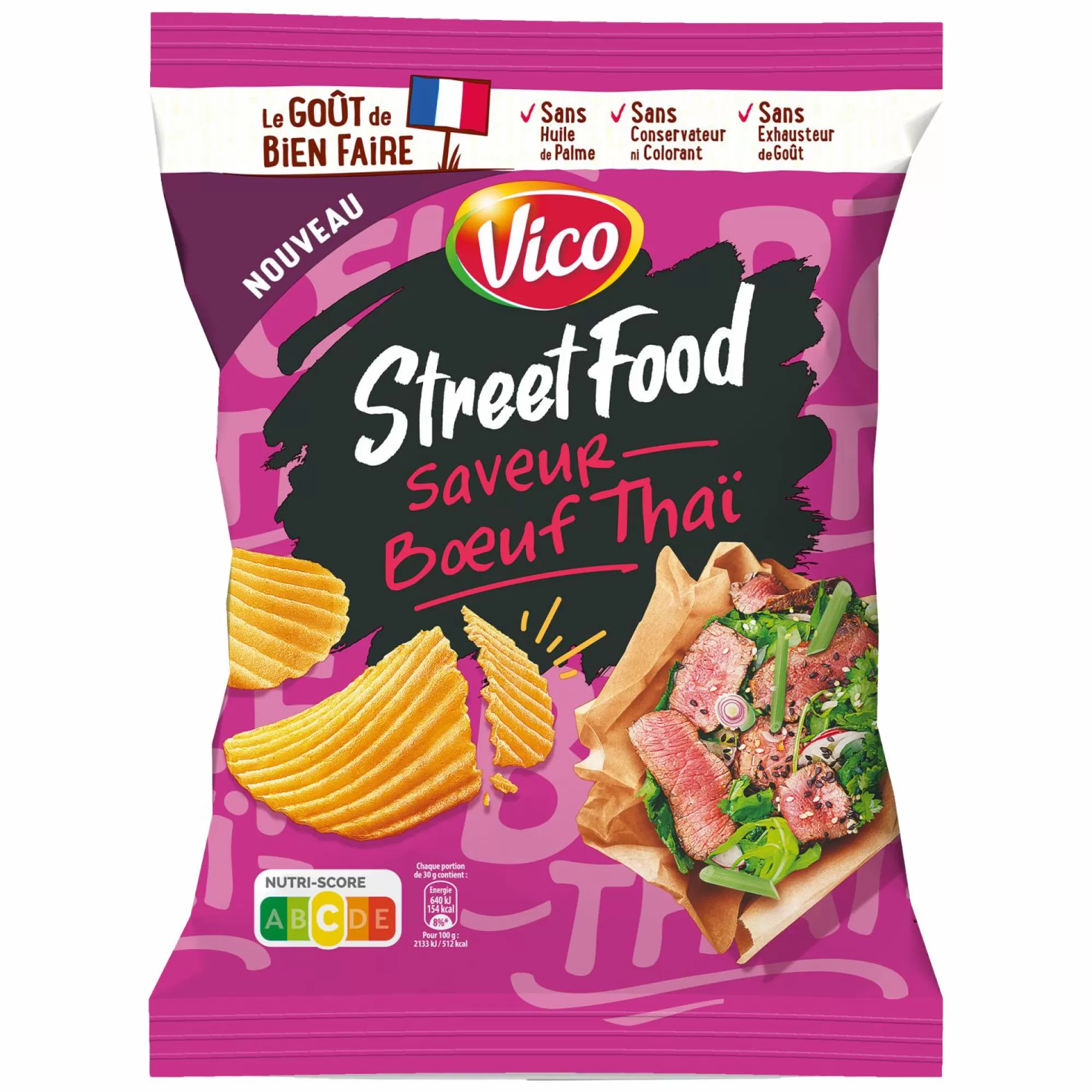 VICO Épicerie Salée<Sachet de chips street food saveur bœuf thei