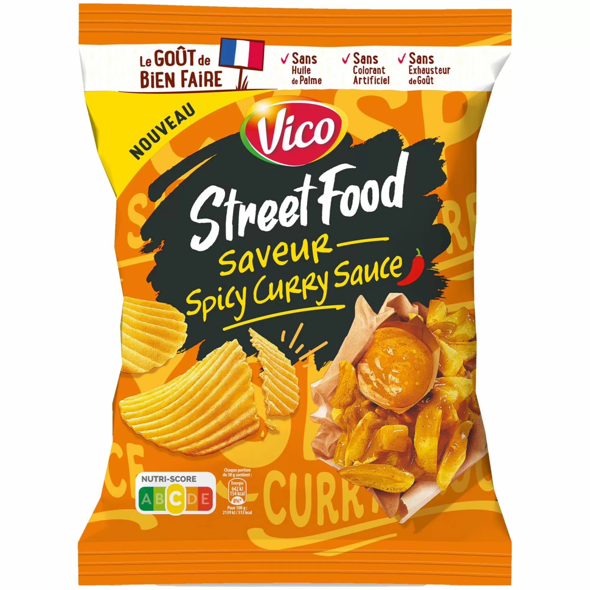 VICO Épicerie Salée<Sachet de Chips street food saveur curry sauce