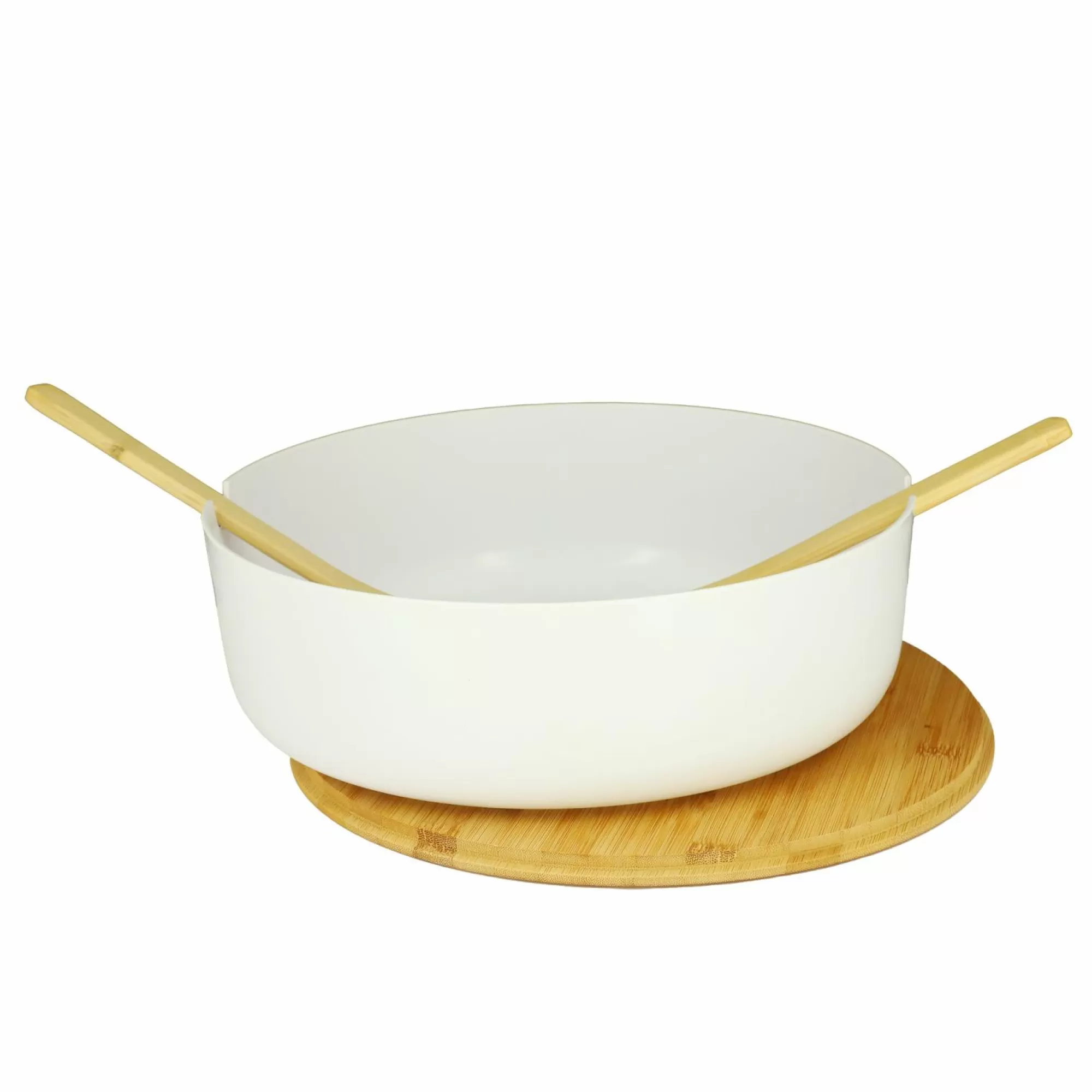 COOK KEEN Vaisselle Et Service<Saladier en bambou couvercle + couverts