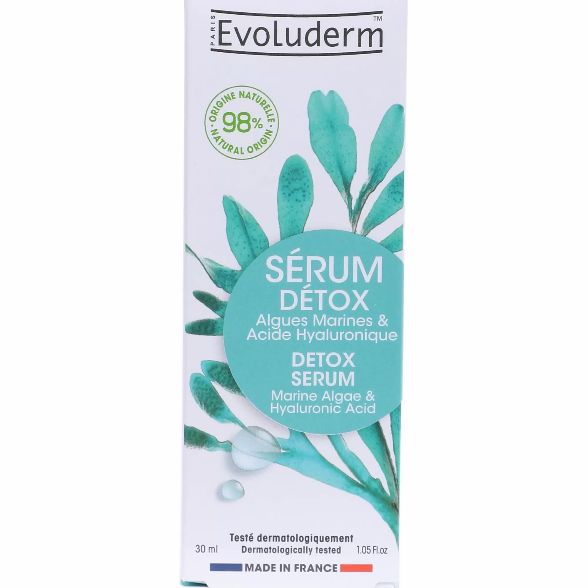 EVOLUDERM Visage<Serum detox algues marines et acide hyaluronique