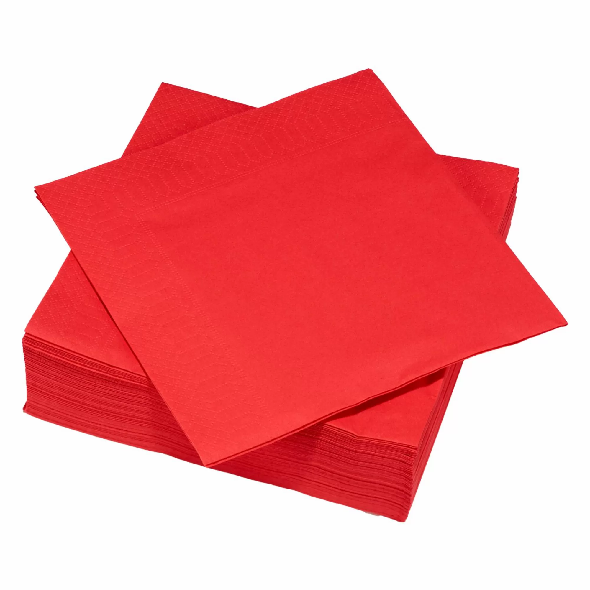 Stokomani Vaisselle Jetable | Pique-Nique Et Camping<40 serviettes ouate rouge