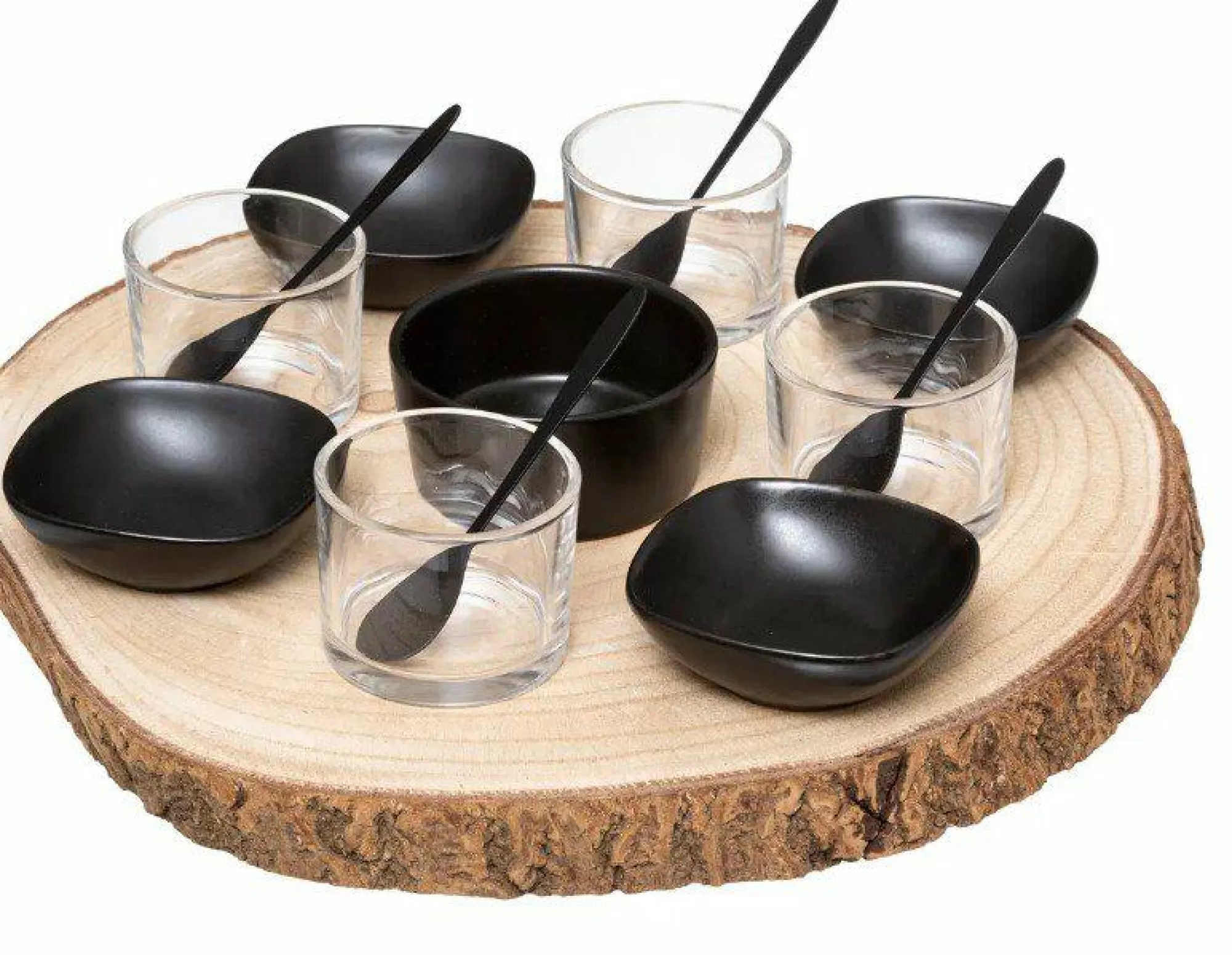 SECRET DE GOURMET Vaisselle Et Service<Set apéritif 14 pièces avec plateau en bois