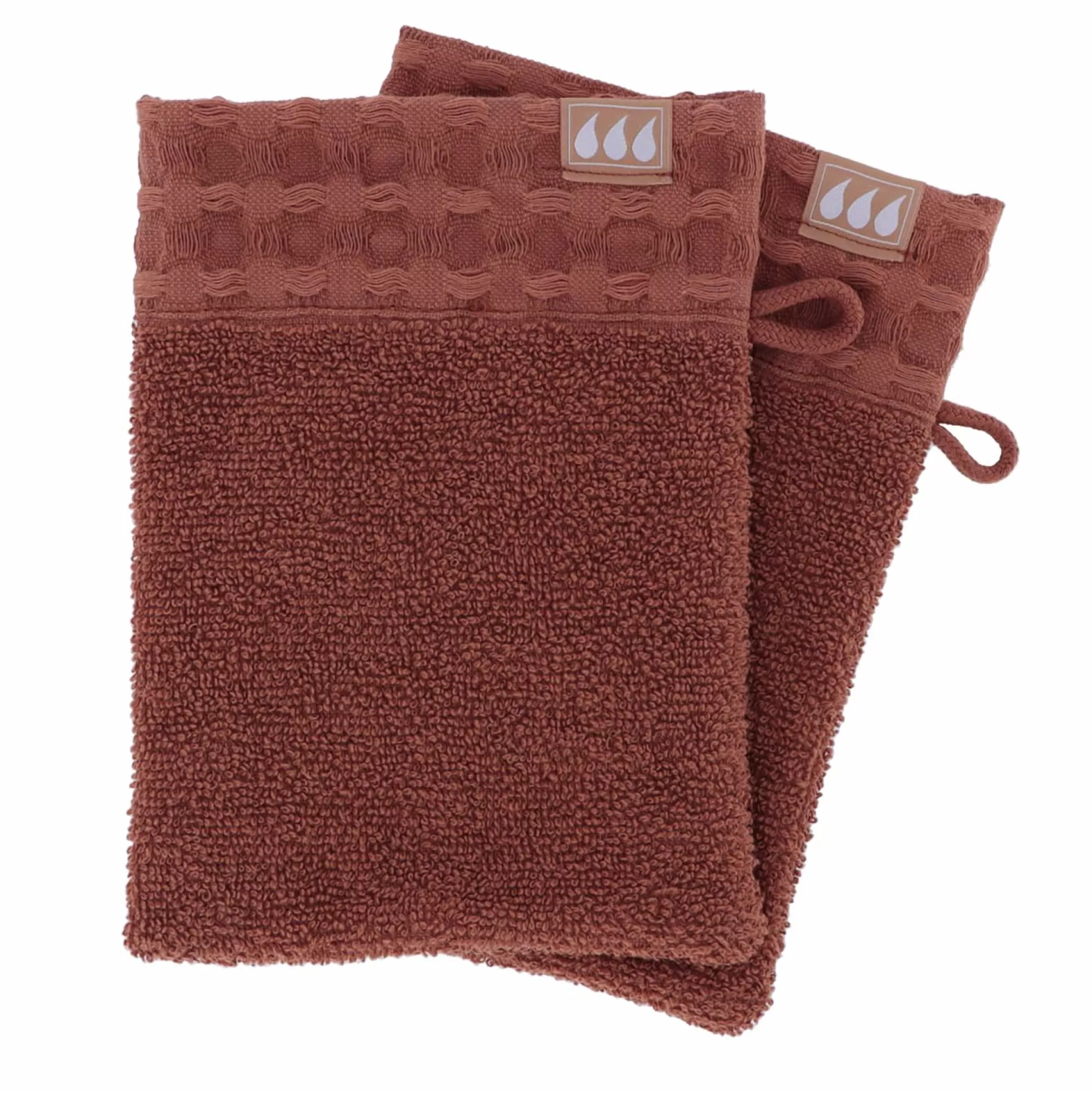 Stokomani Linge De Bain | Salle De Bain Et Wc<Set de 2 gants de toilette 15x21cm terracotta