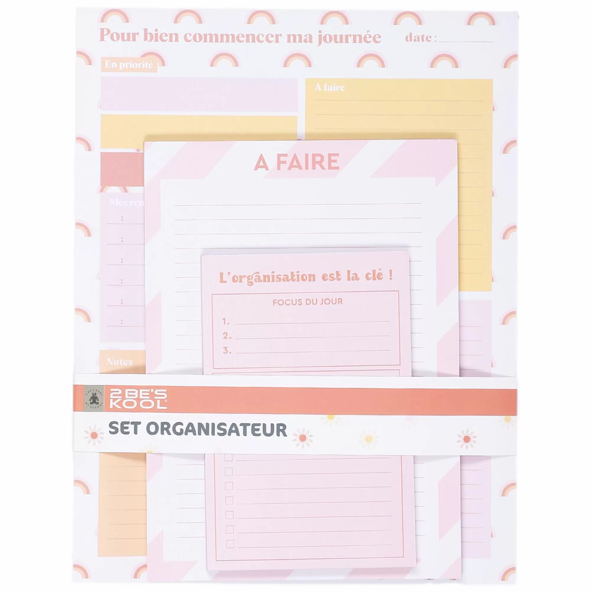 2 BE S KOOL Papeterie Et Bureau<Set organisateur