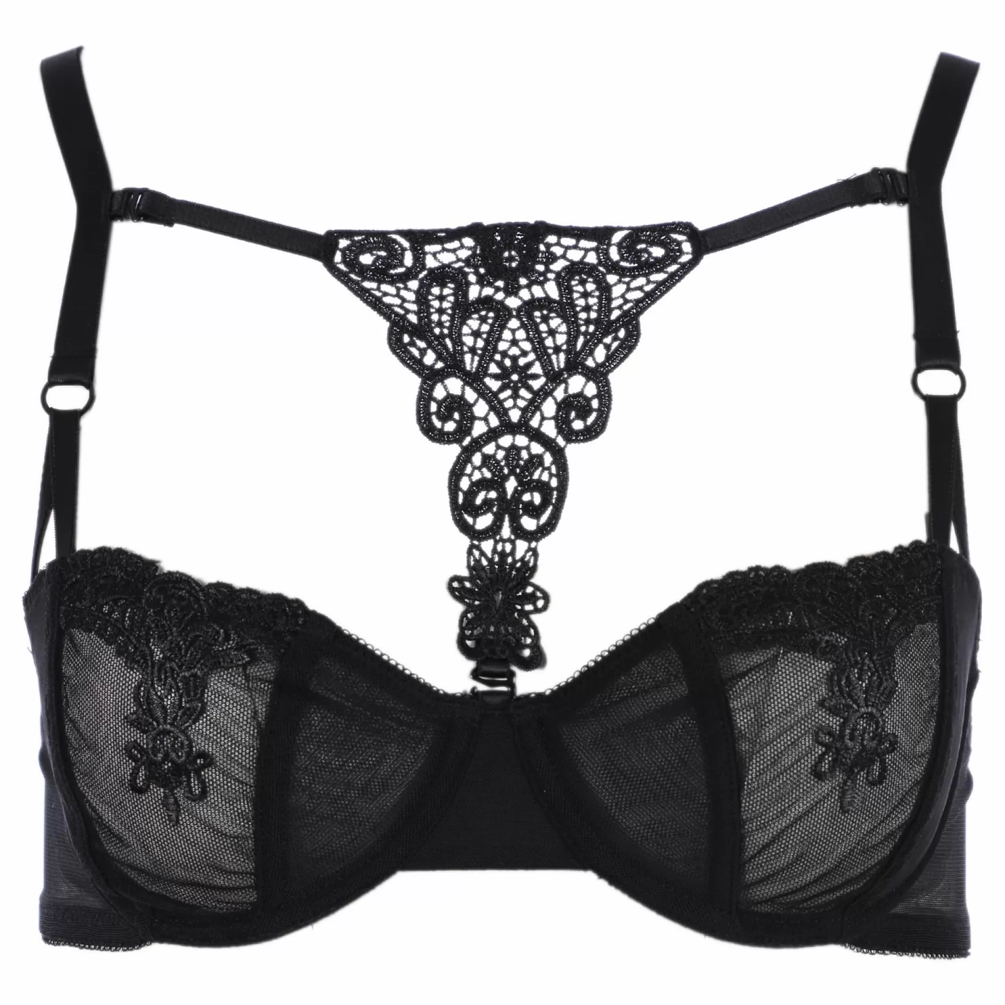 LA CITY Lingerie Et Vêtements De Nuit<SG CORBEILLE GUIPURE Noir