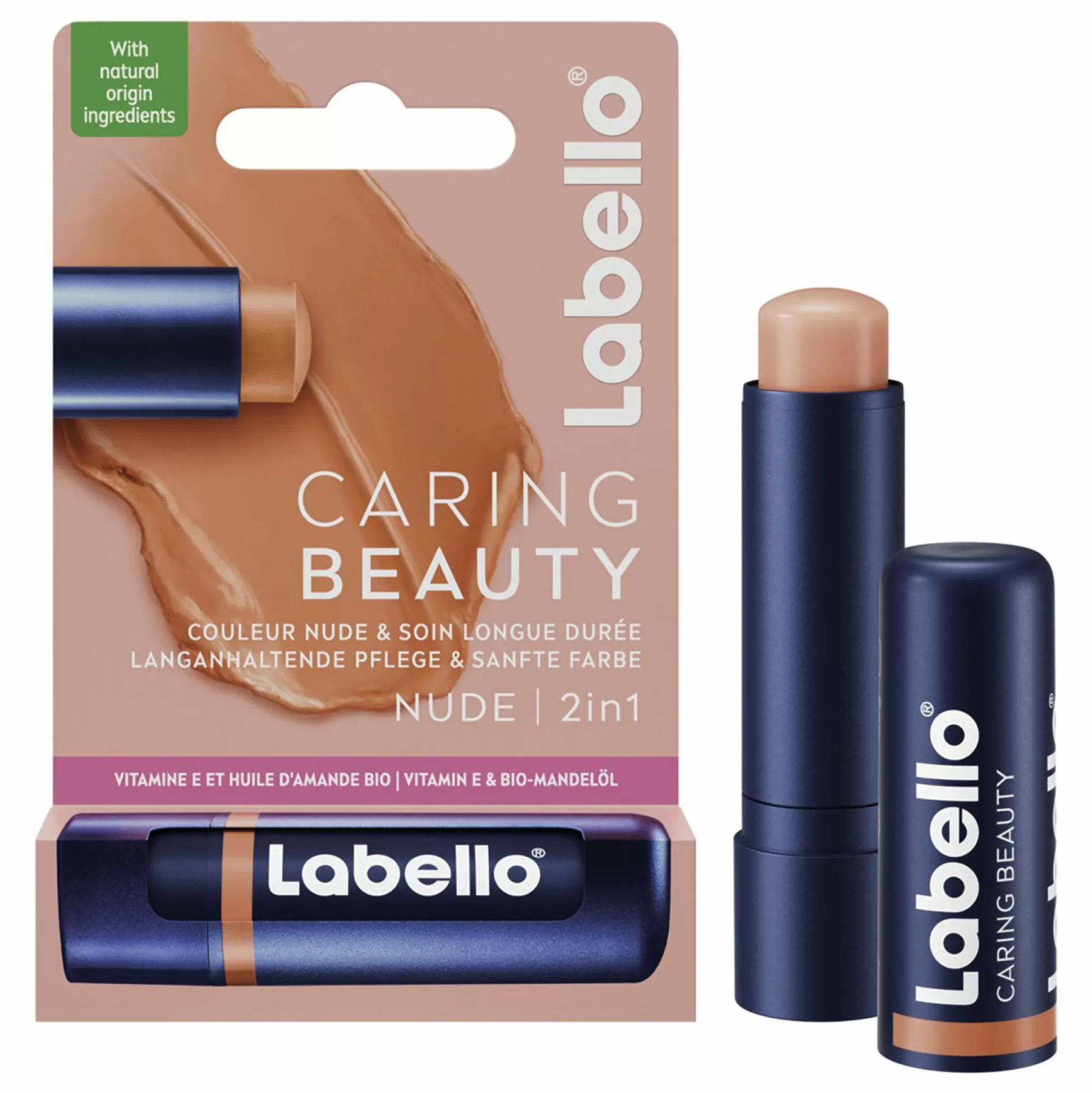 LABELLO Visage<Soin des lèvres caring beauty nude 2 en 1