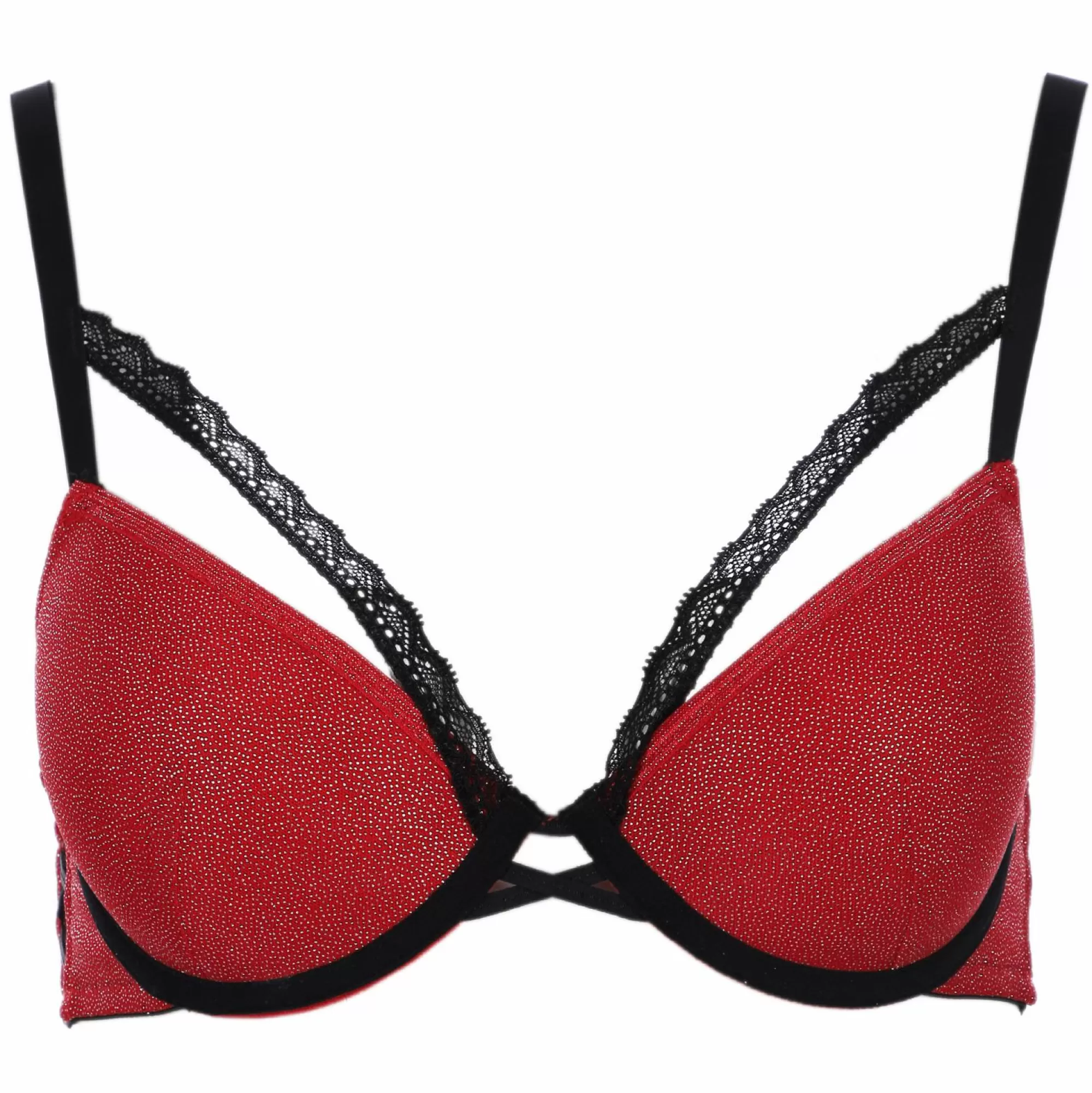 LA CITY Lingerie Et Vêtements De Nuit<SOUTIEN GORGE LUREX NOIR Rouge